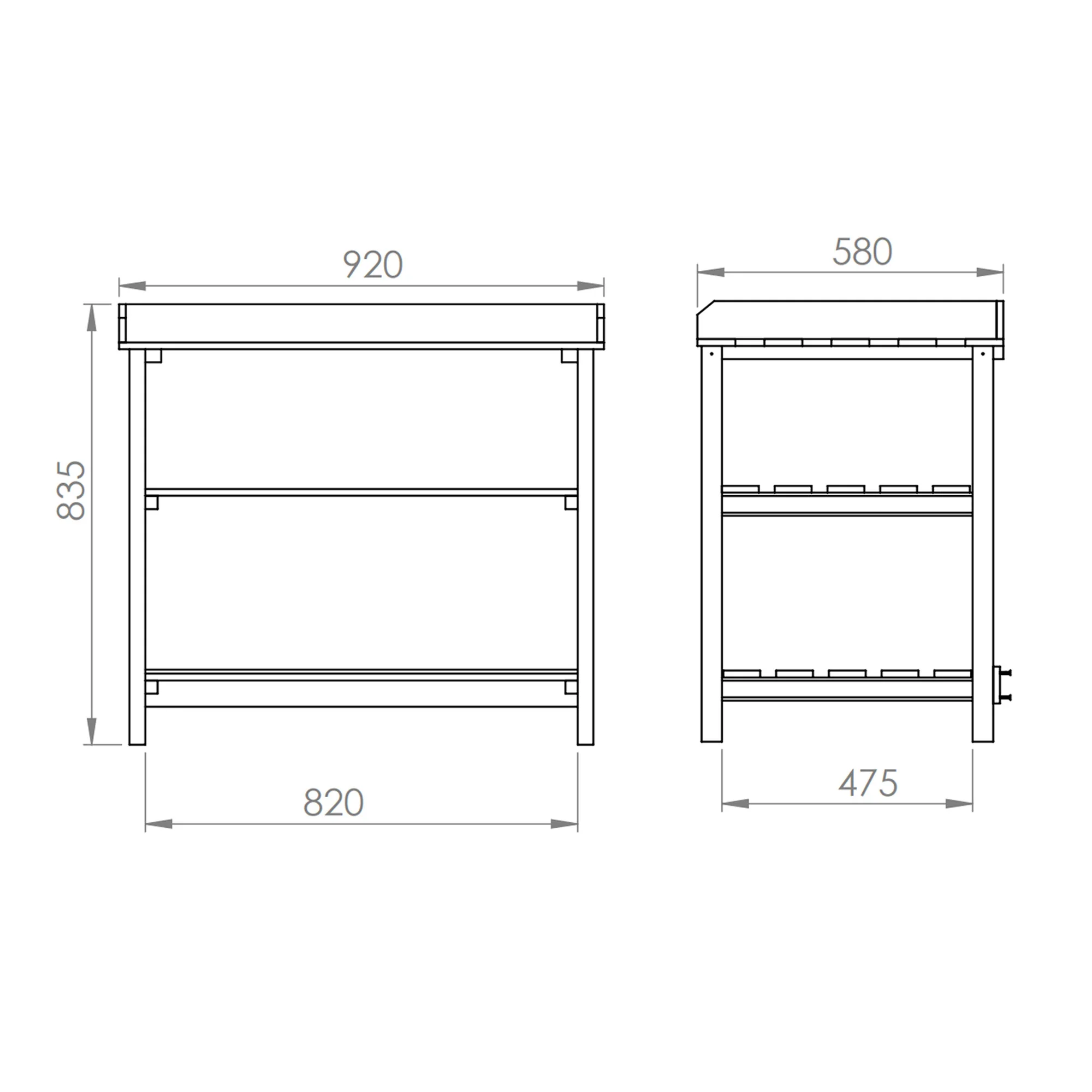 1m Potting Bench - Image 6