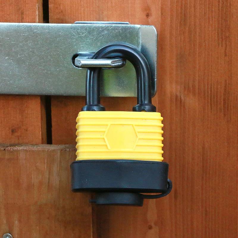 49mm Weatherproof Padlock with Hasp & Staple - Image 8