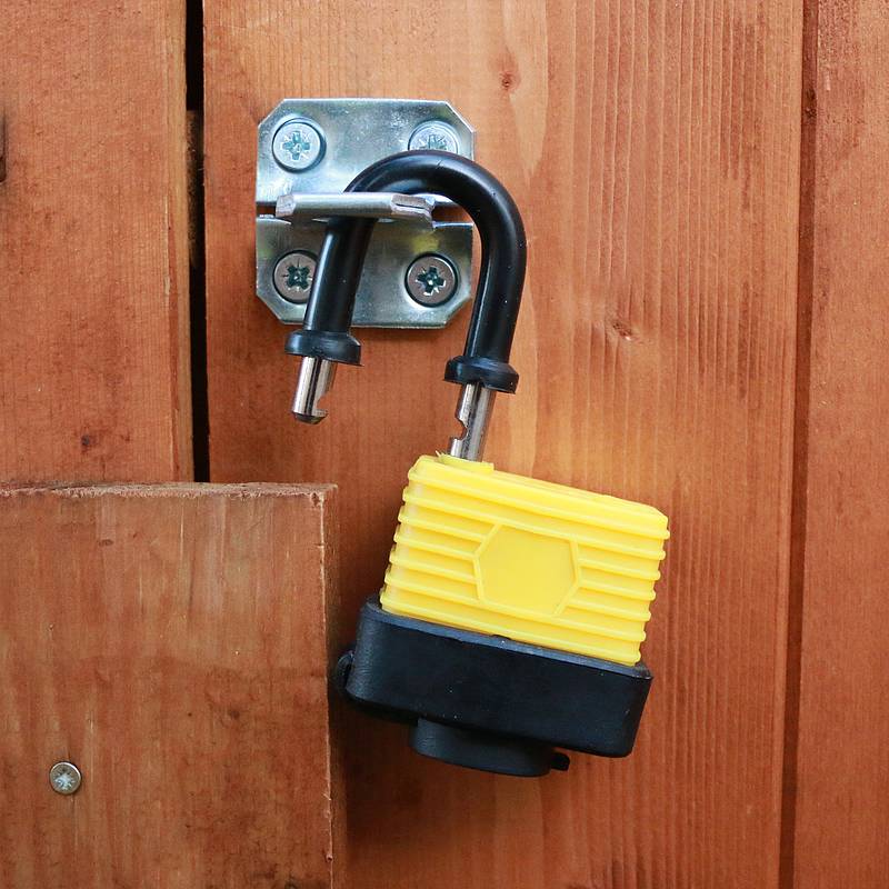49mm Weatherproof Padlock with Hasp & Staple - Image 9