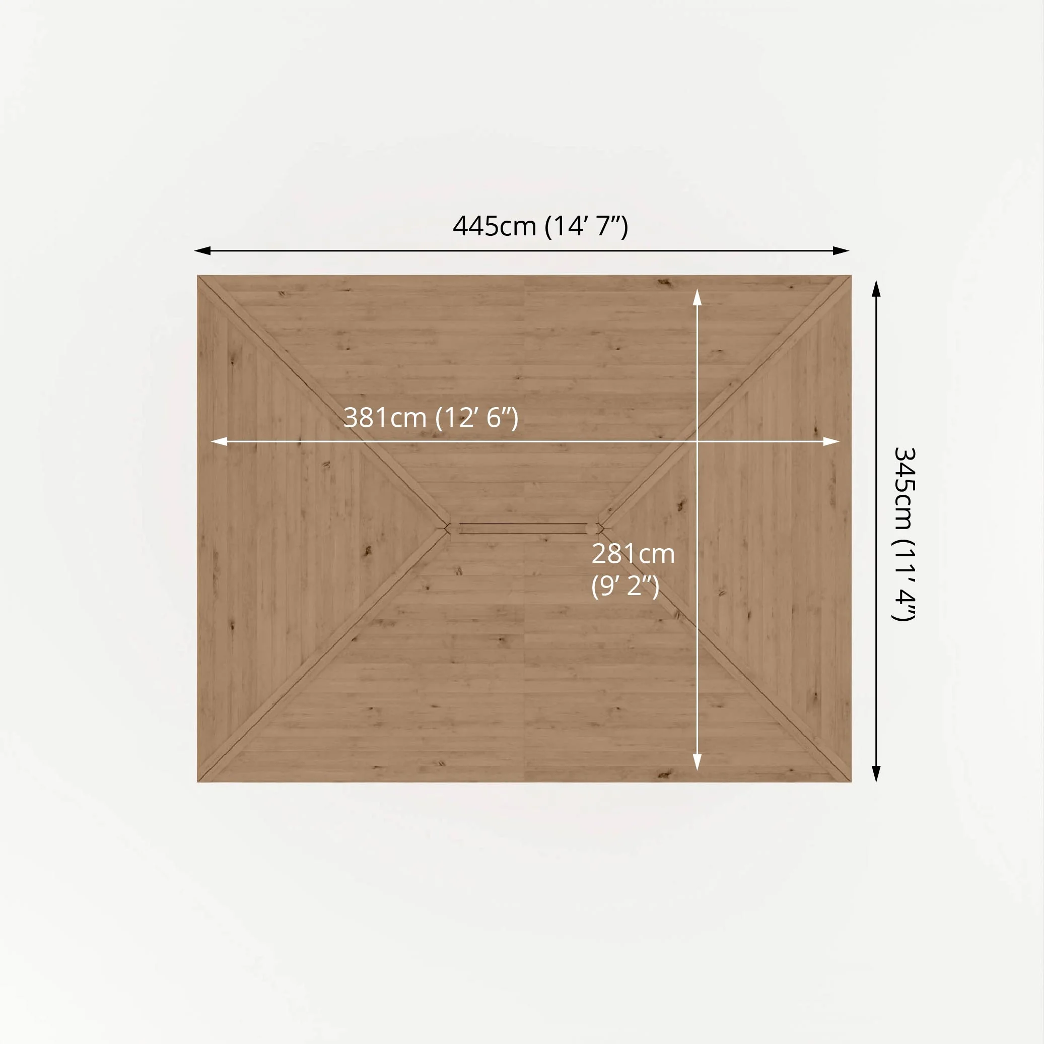 4m x 3m Pressure Treated Gazebo with Tongue & Groove Roof - Image 9