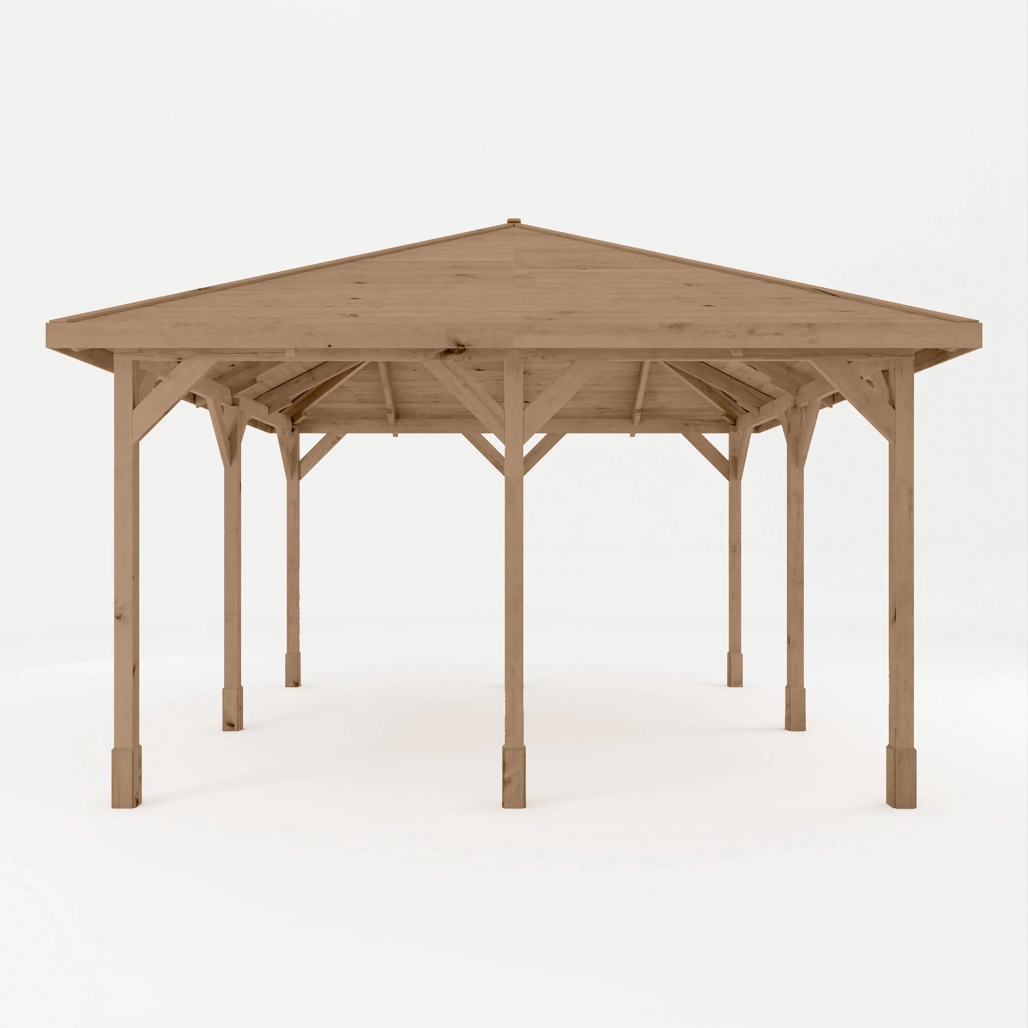 4m x 4m Pressure Treated Gazebo with Tongue & Groove Roof - Image 4