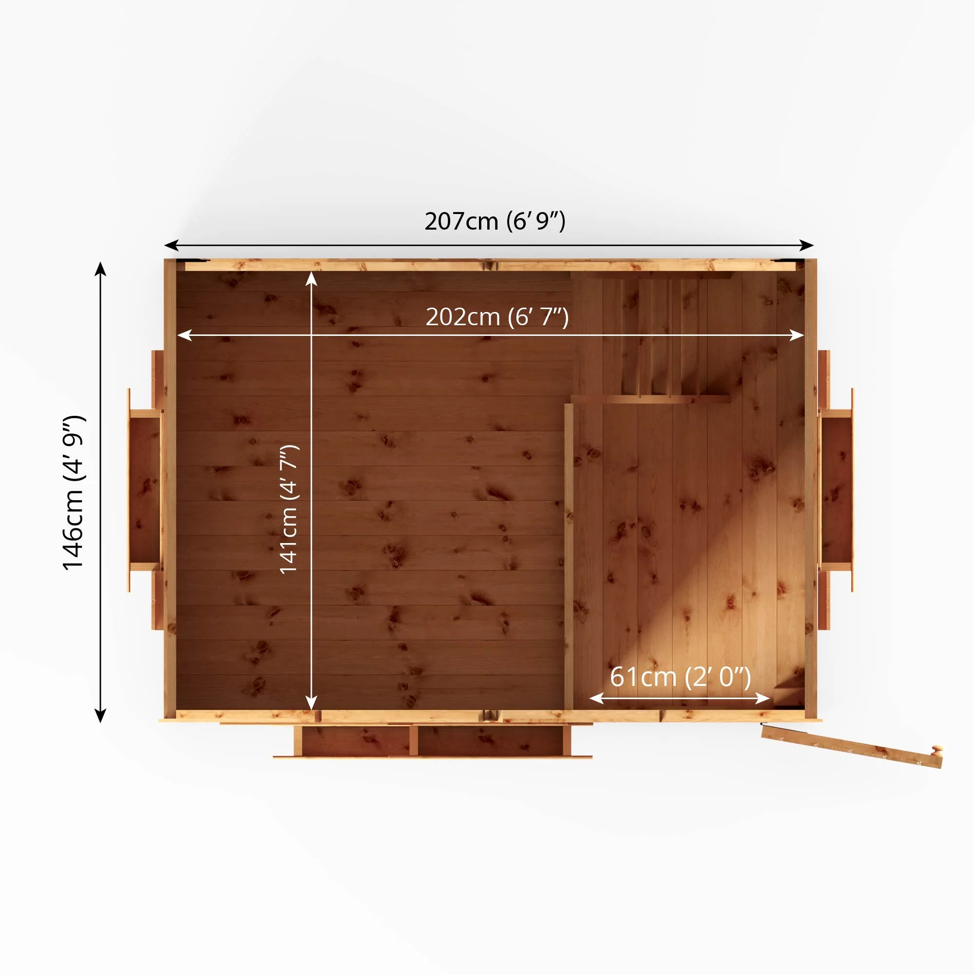 7 x 5 Double Storey Swiss Cottage Playhouse - Image 12