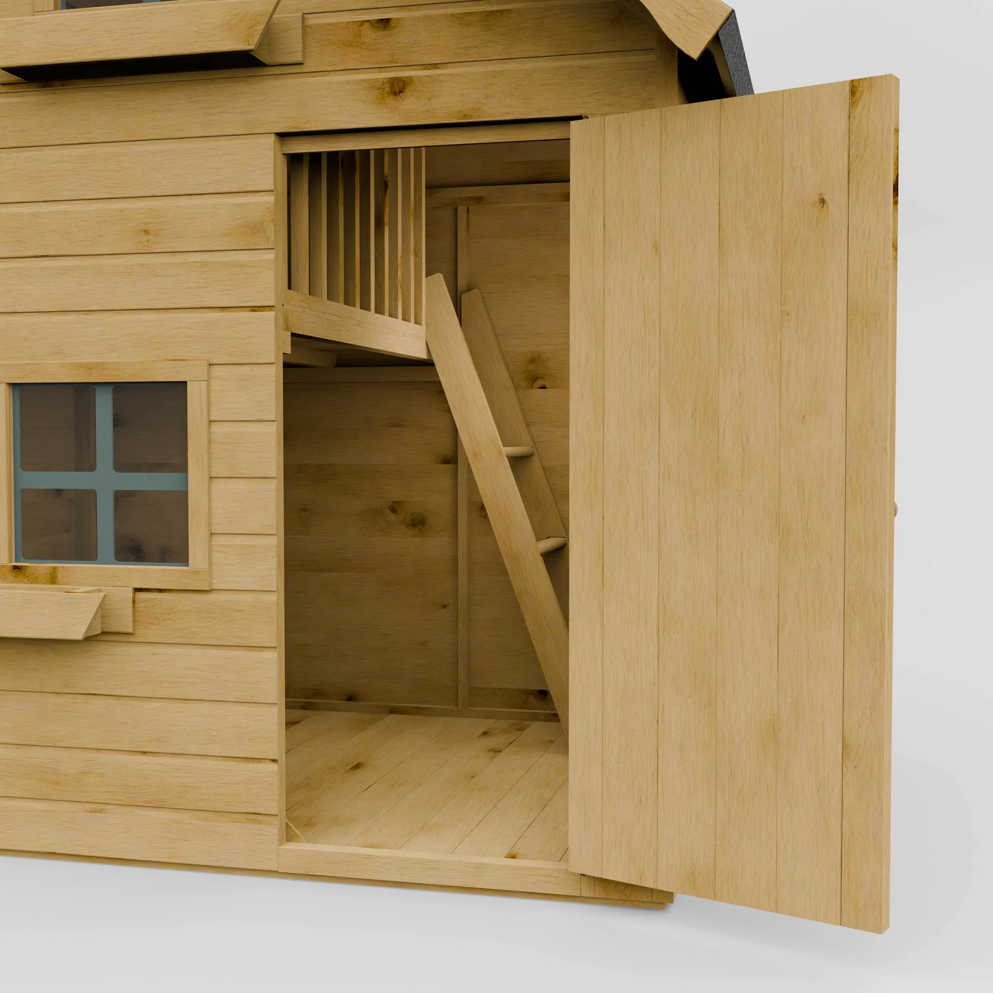 7 x 5 Double Storey Swiss Cottage Playhouse - Image 7