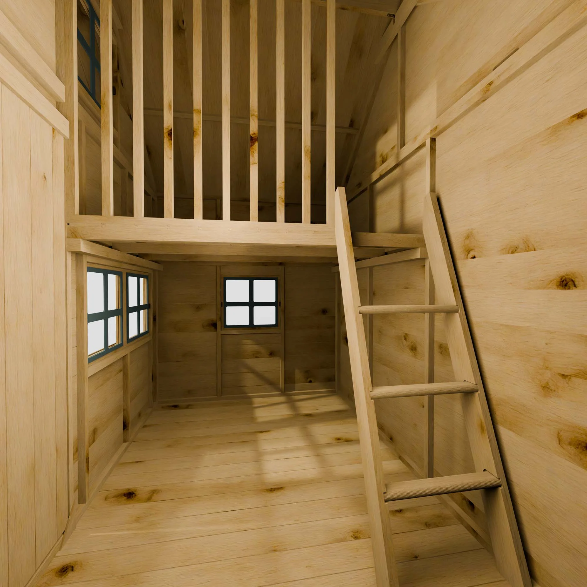 7 x 5 Double Storey Swiss Cottage Playhouse - Image 8