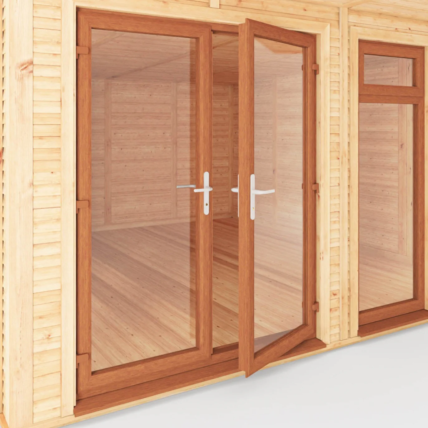 Additional UPVC Double Door - Oak