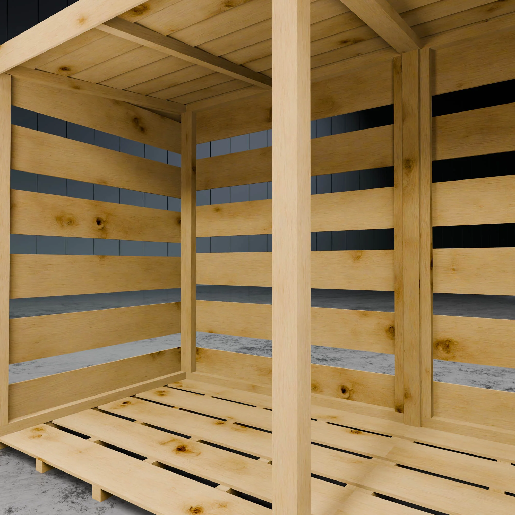 Pressure Treated Double Log Store - Image 6