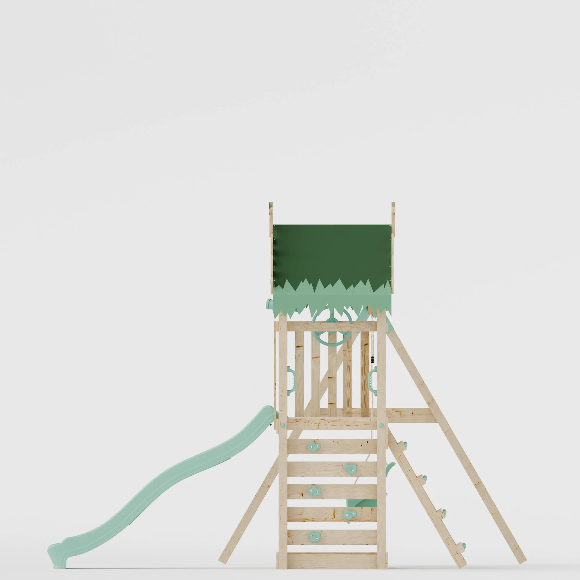 Climbing Frame With Single Baby Swing - Enchanted Grove II - Image 8