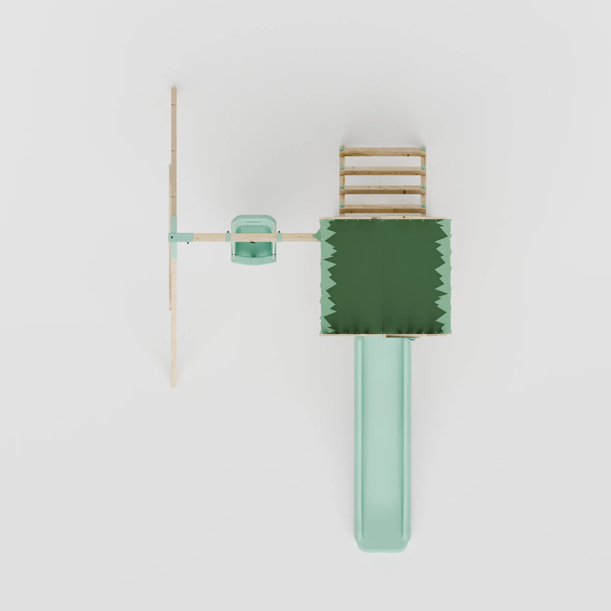 Climbing Frame With Single Baby Swing - Enchanted Grove II - Image 9