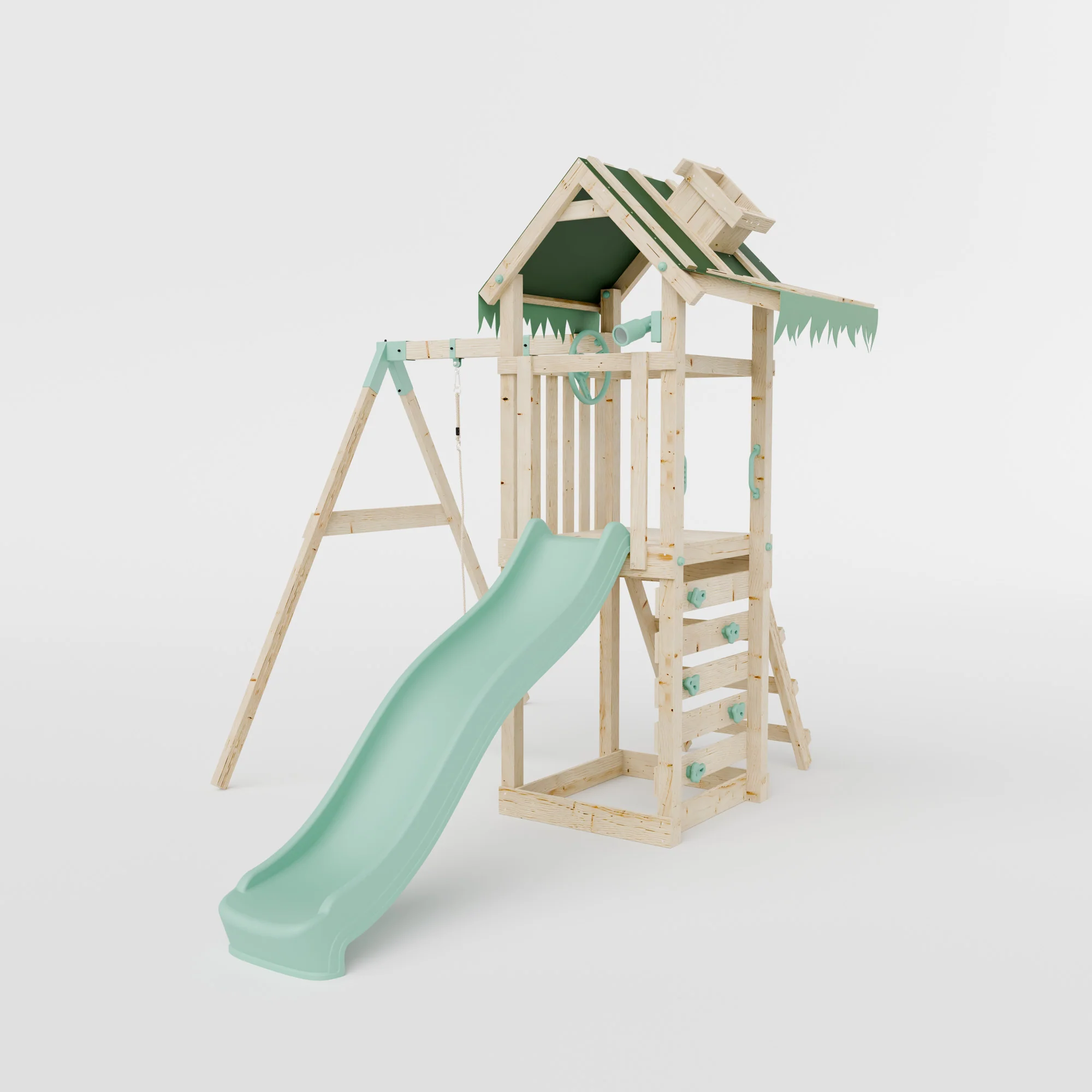 Climbing Frame With Single Swing - Eldertree Forest I - Image 2