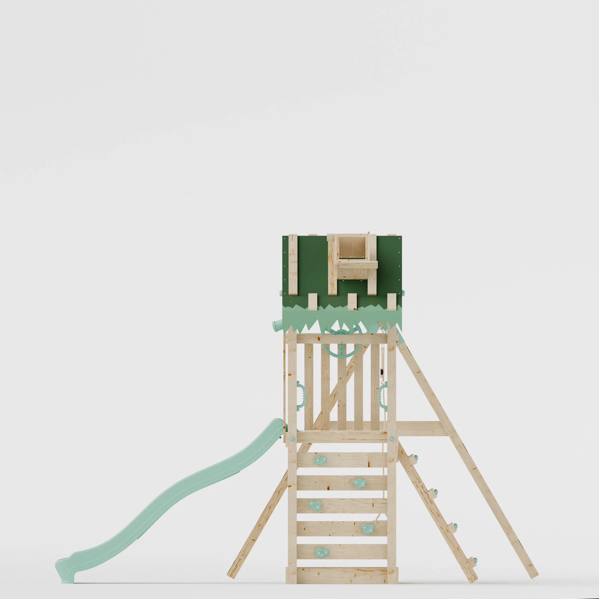 Climbing Frame With Single Swing - Eldertree Forest I - Image 8