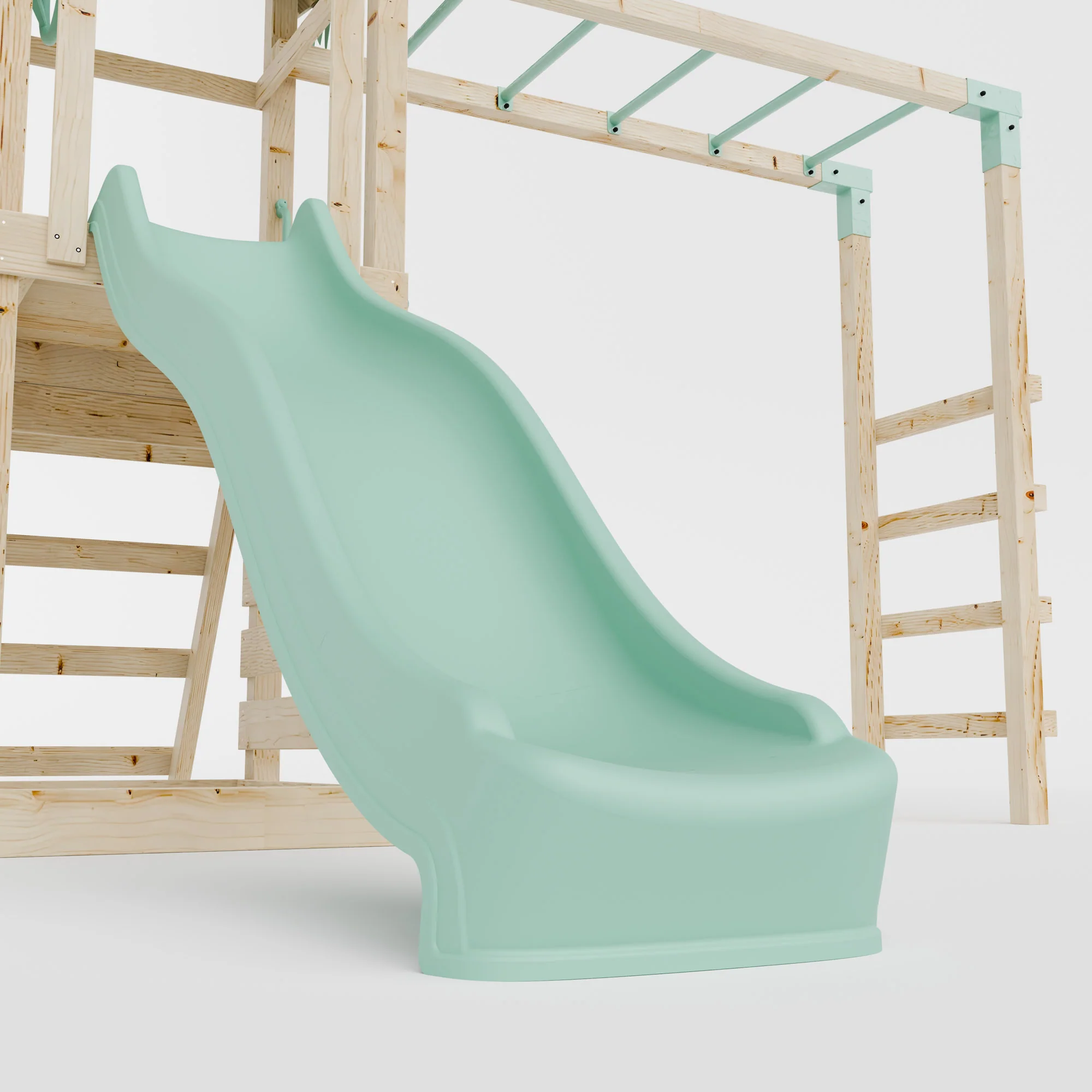 Climbing Frame With Single Swing & Monkey Bars - Eldertree Forest III - Image 7
