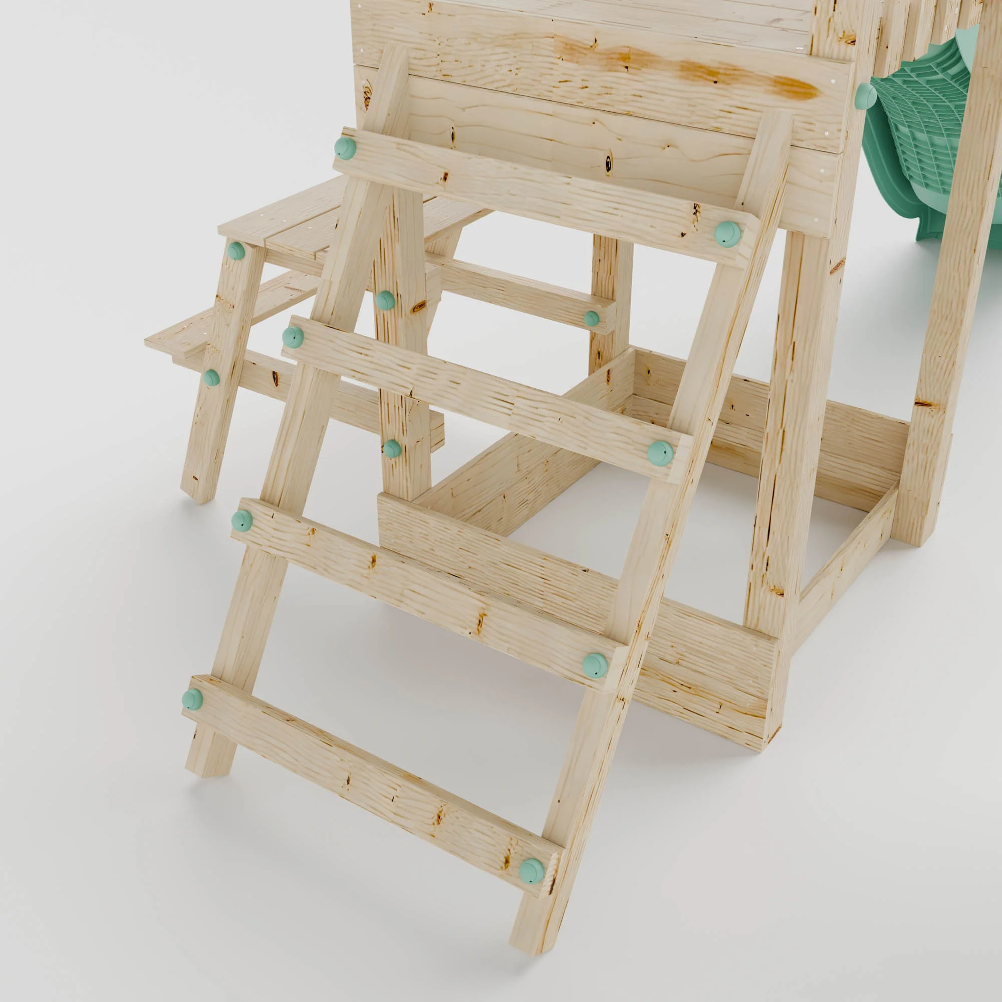 Climbing Frame With Single Swing & Picnic Table - Bramblewick Forest II - Image 5