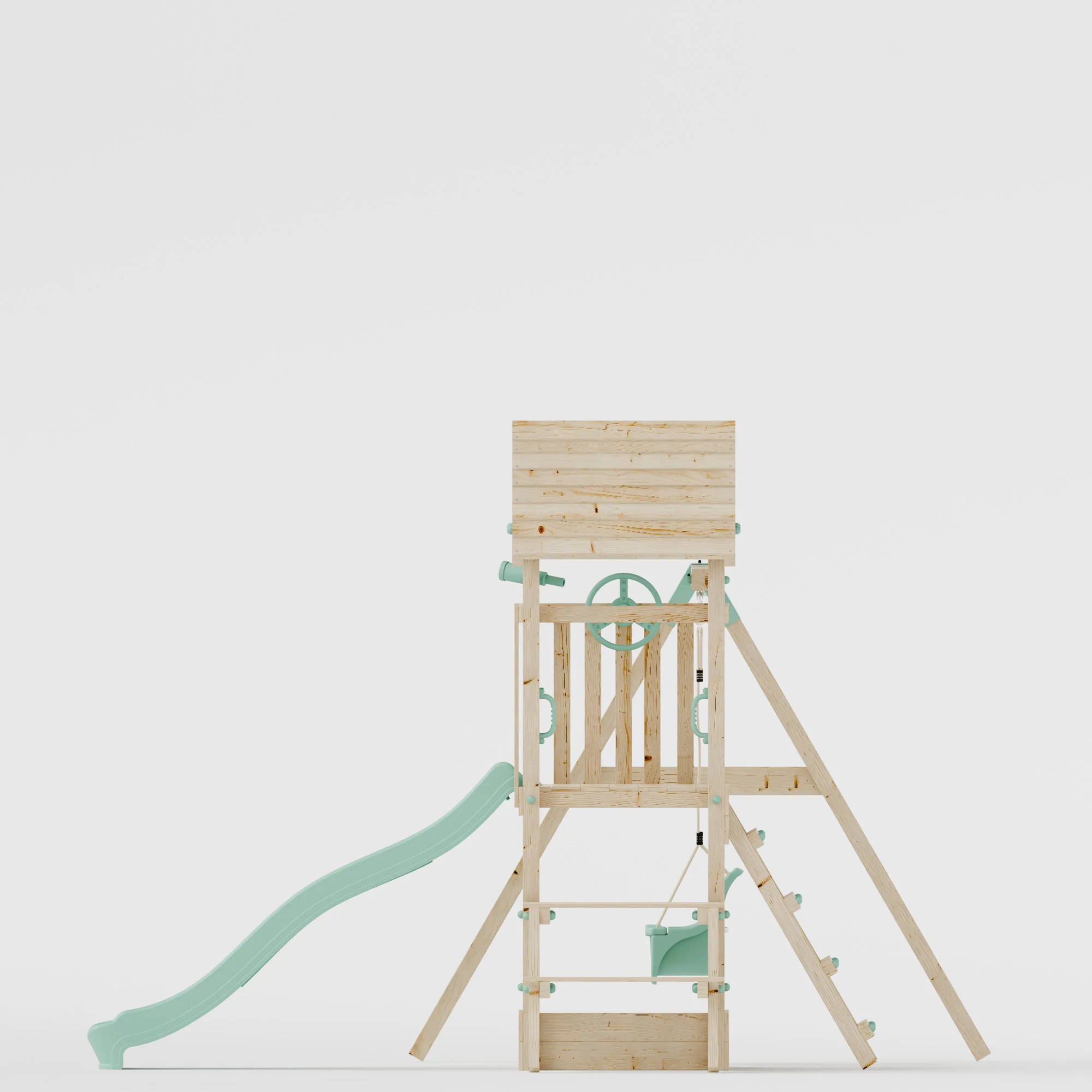 Climbing Frame With Single Swing & Picnic Table - Bramblewick Forest II - Image 7