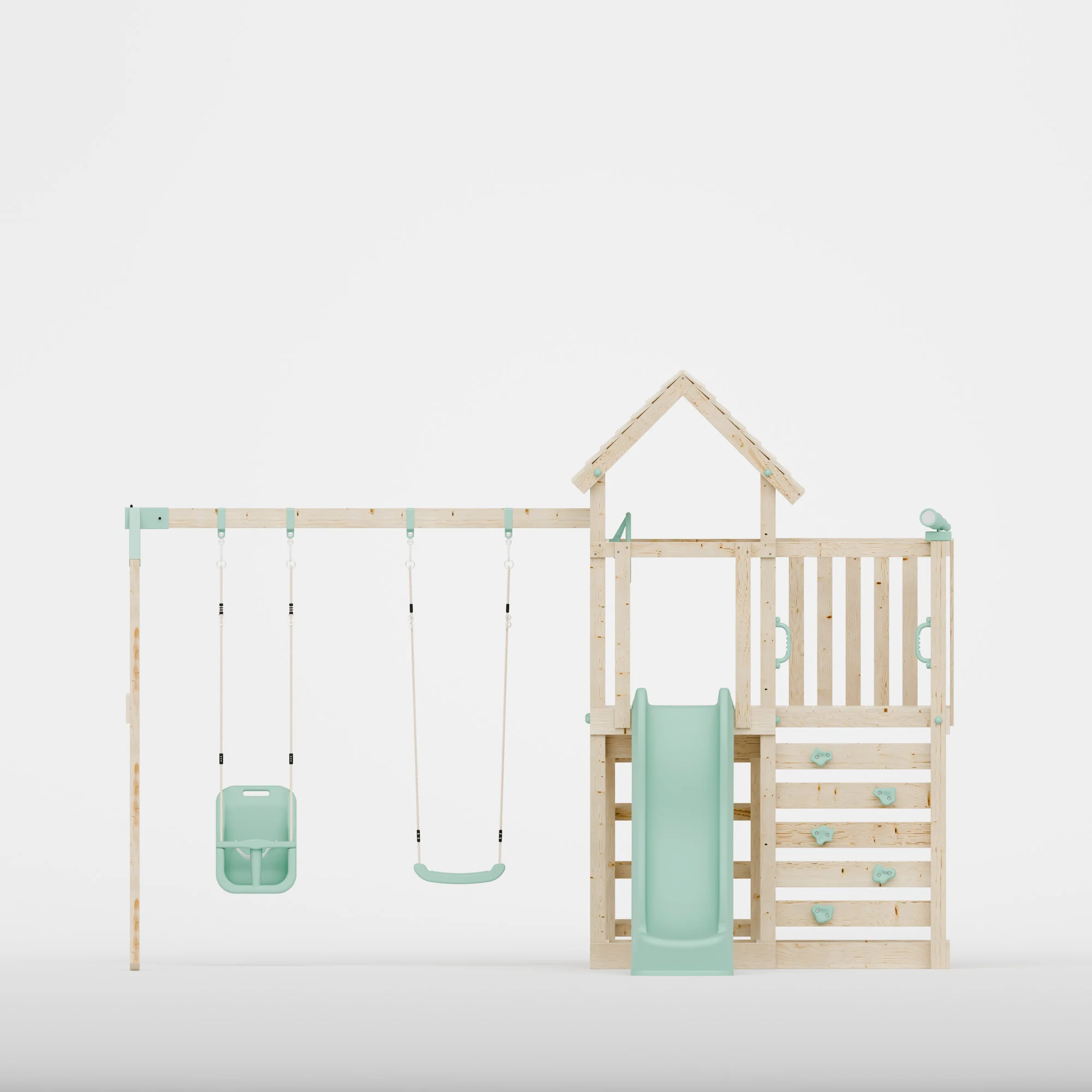 Climbing Frame With Extension & Double Swing - Bramblewick Forest VIII - Image 3