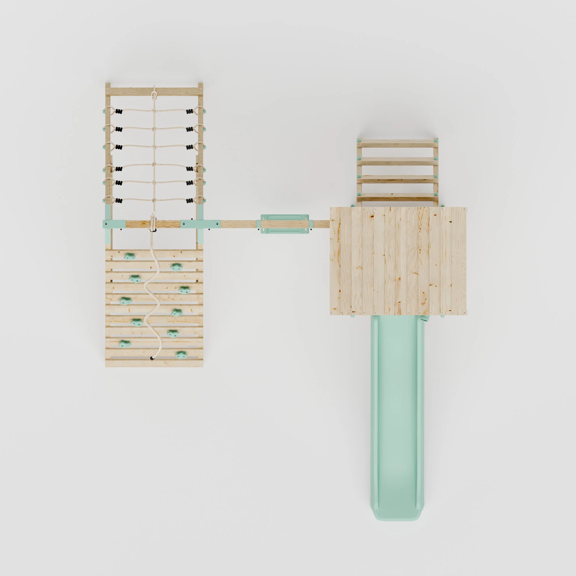 Climbing Frame With Single Swing & Climbing Wall - Willow Way VI - Image 11