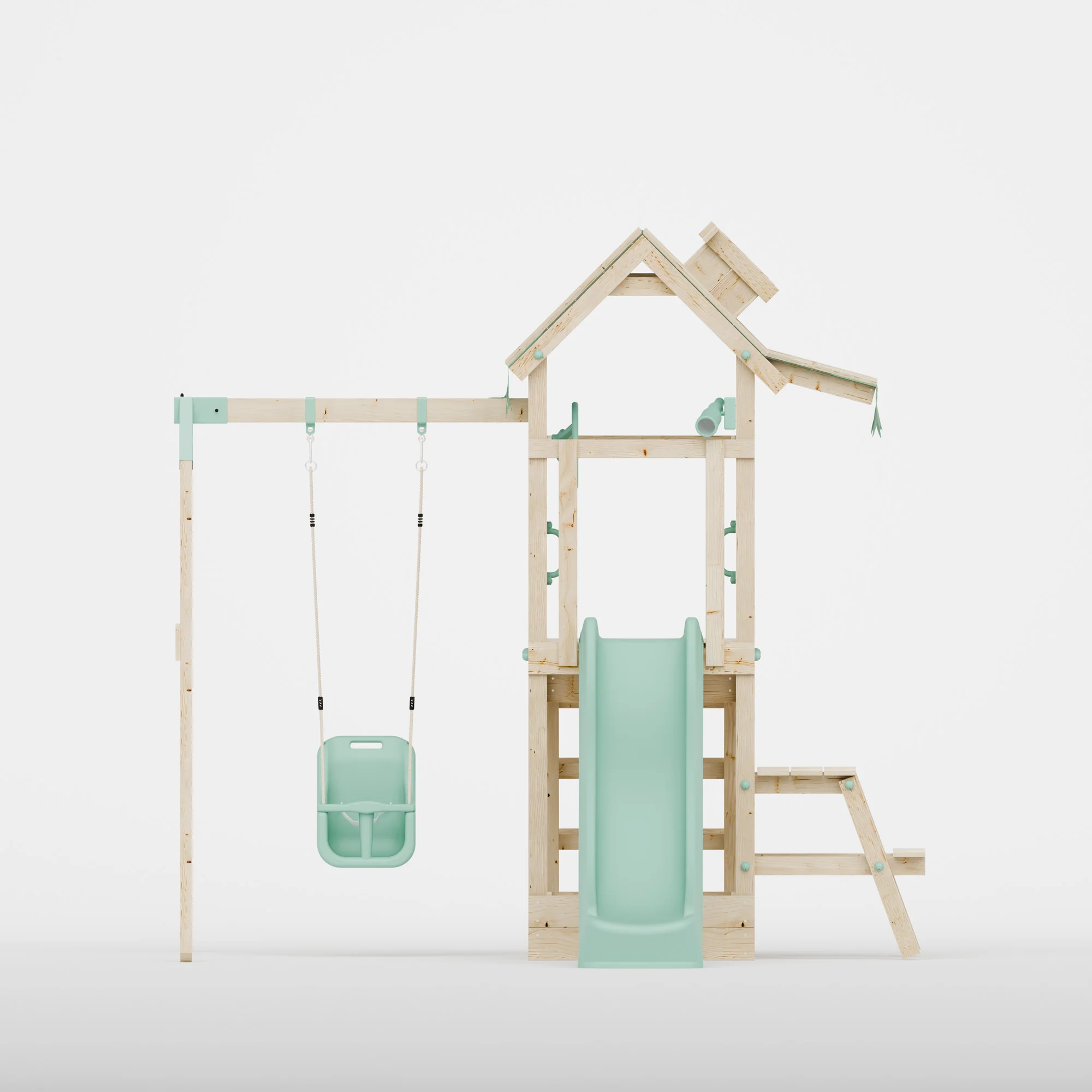 Climbing Frame With Single Swing - Eldertree Forest II - Image 3