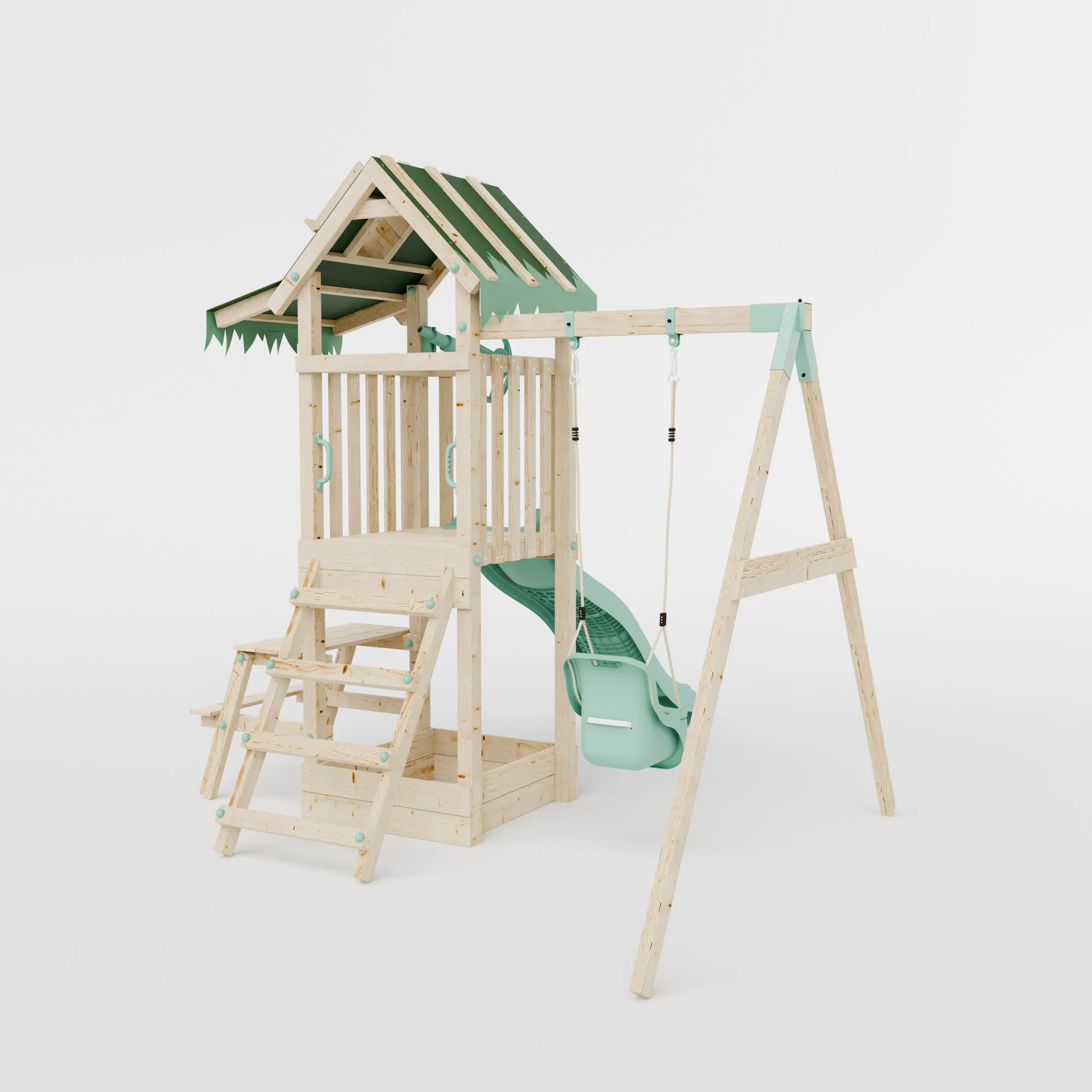 Climbing Frame With Single Swing - Eldertree Forest II - Image 4