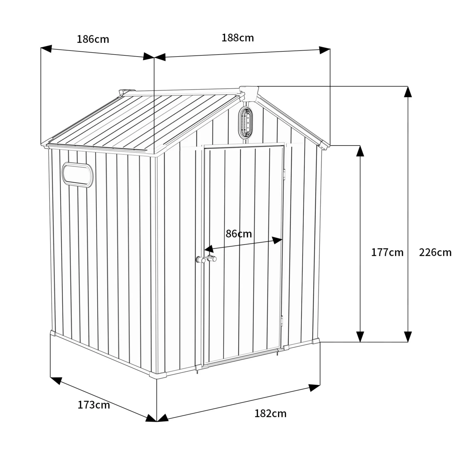 Waltons 6 x 6 Composite Garden Shed - Image 4