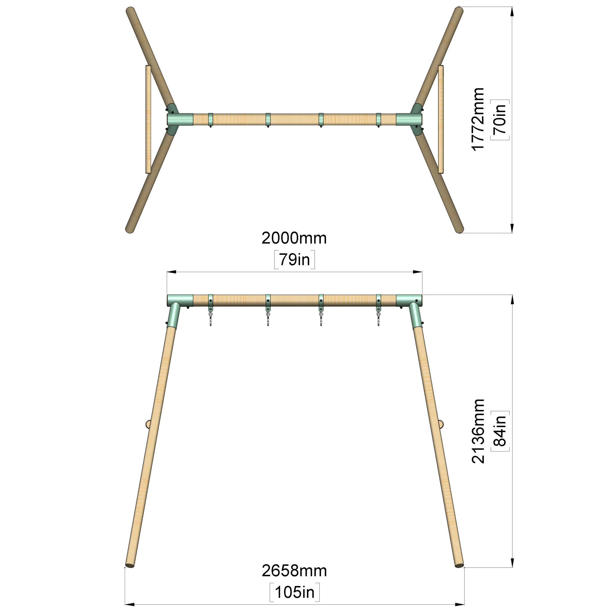Double Swing Set - Wildwood I - Image 7