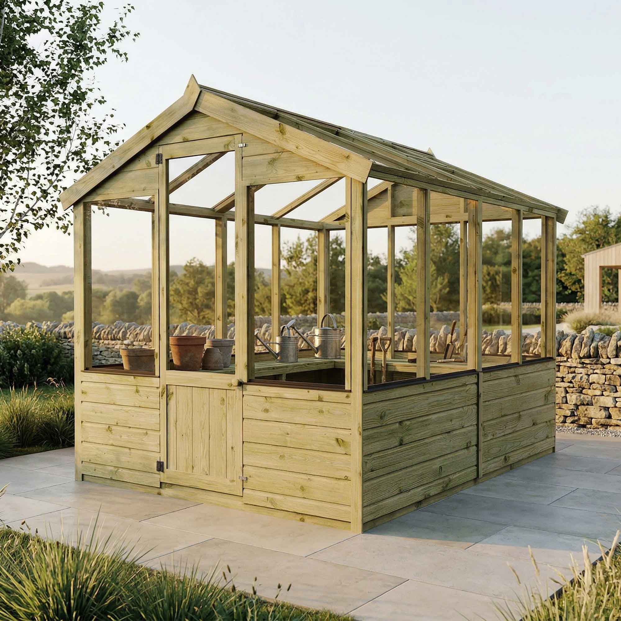Evesham Wooden Greenhouse - Image 3