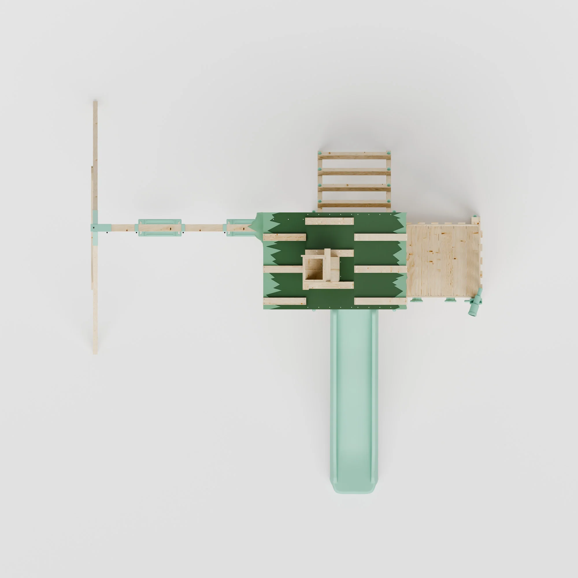 Extended Climbing Frame With Double Swing - Eldertree Forest VII - Image 9