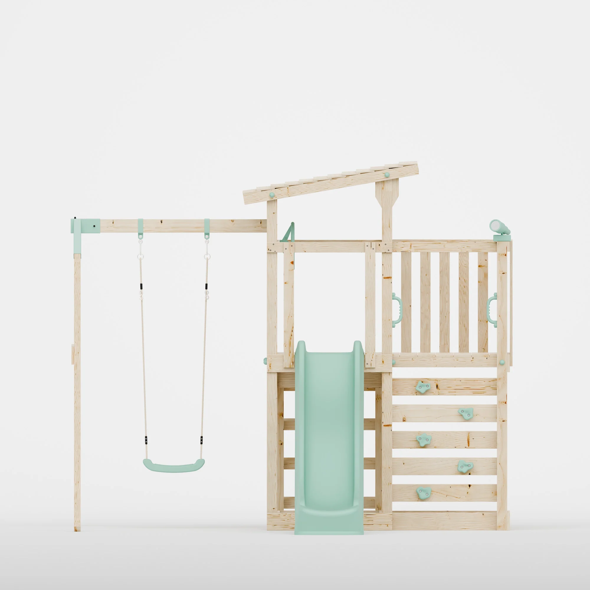 Extended Climbing Frame With Single Swing - Willow Way V - Image 3
