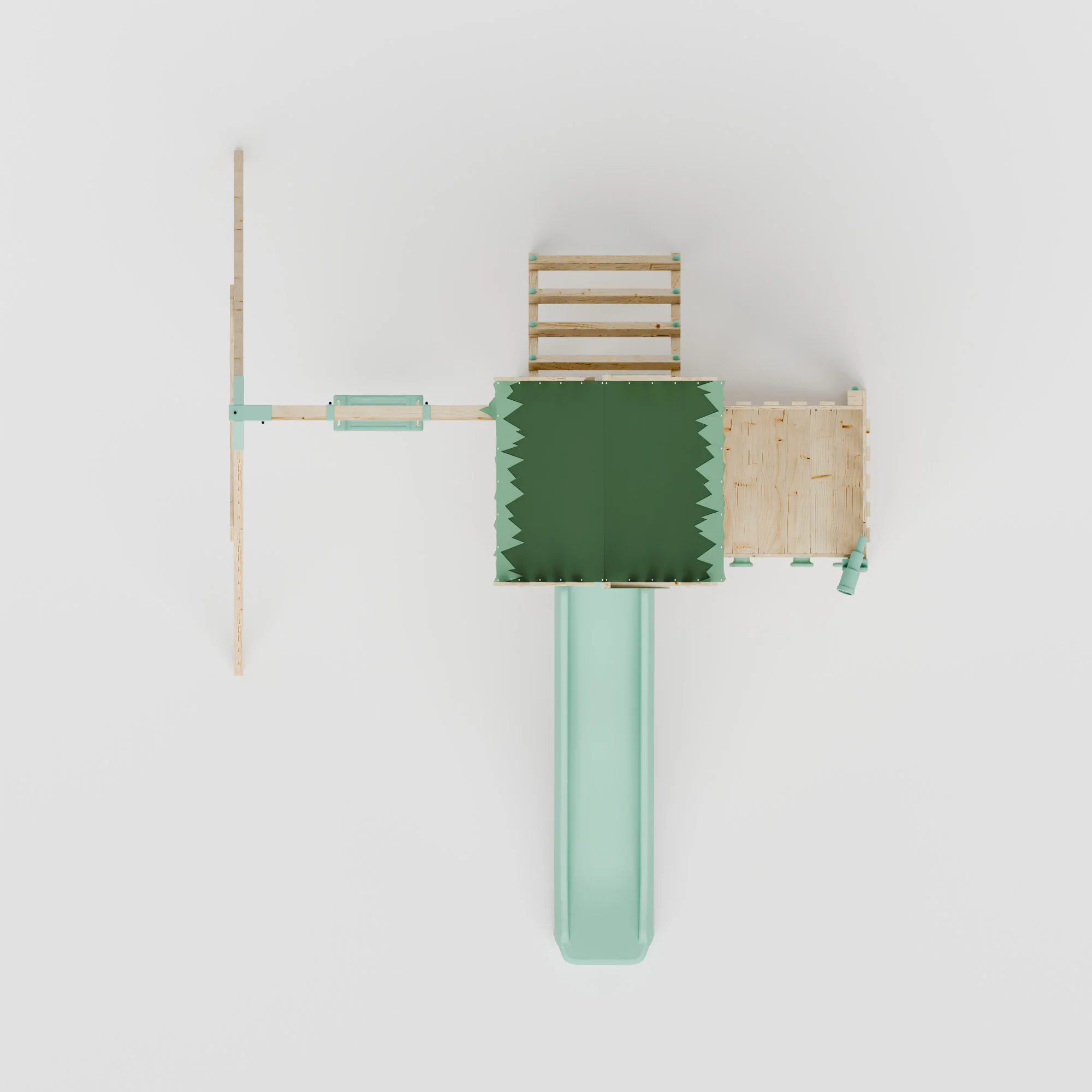 Extended Climbing Frame With Single Swing - Enchanted Grove V - Image 9