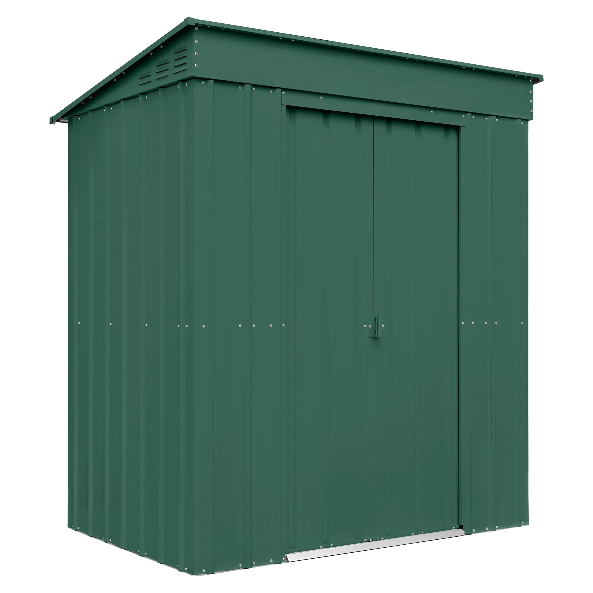 Globel Green Pent Metal Shed - Image 3