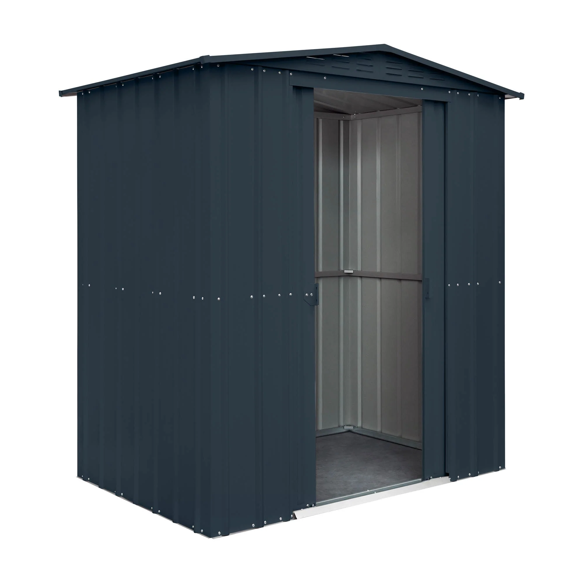 Globel Grey Apex Metal Shed - Image 2
