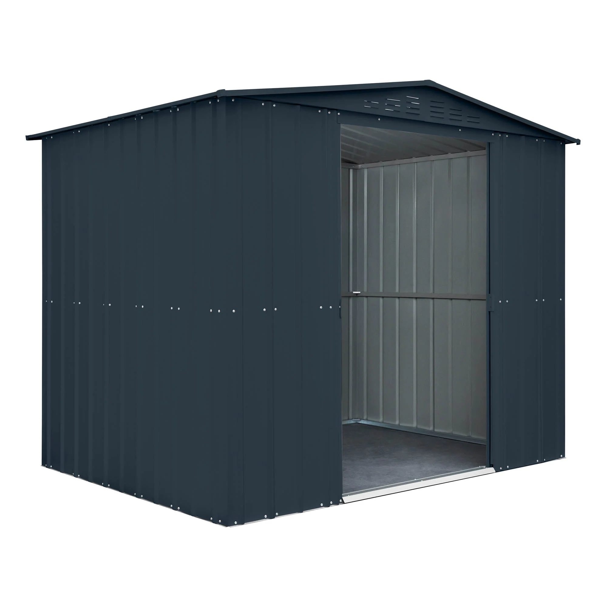 Globel Grey Apex Metal Shed - Image 6