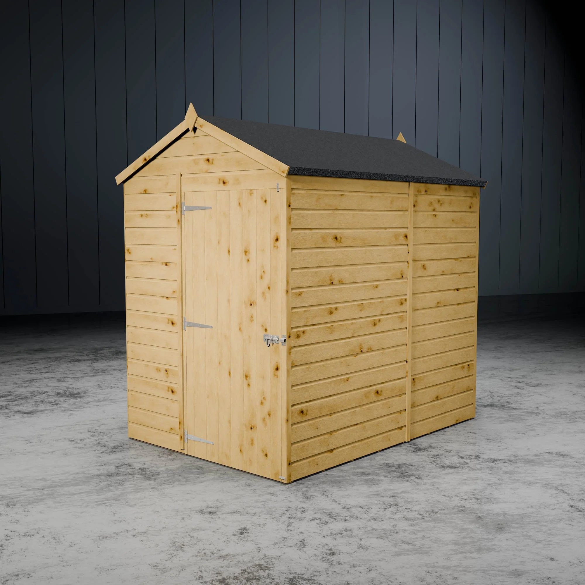 Modular Shiplap Apex Single Door Wooden Shed - Image 4