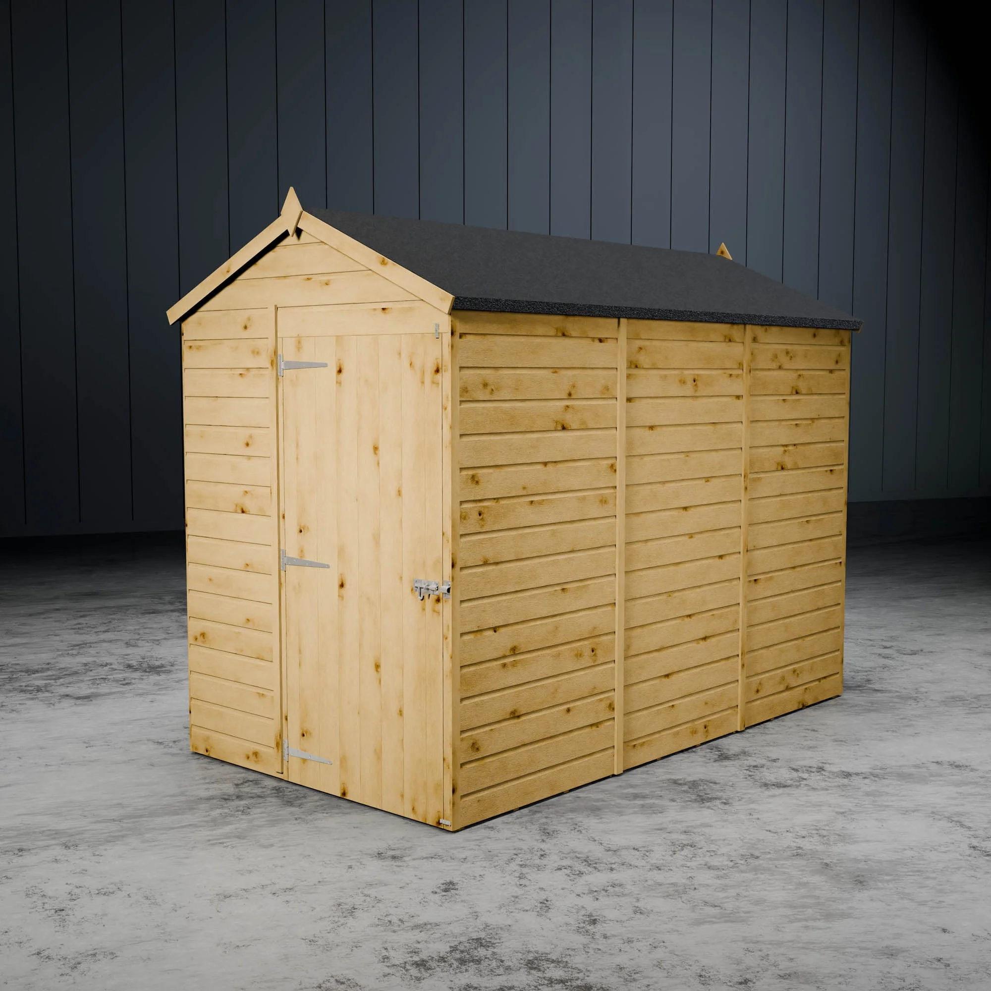Modular Shiplap Apex Single Door Wooden Shed - Image 5