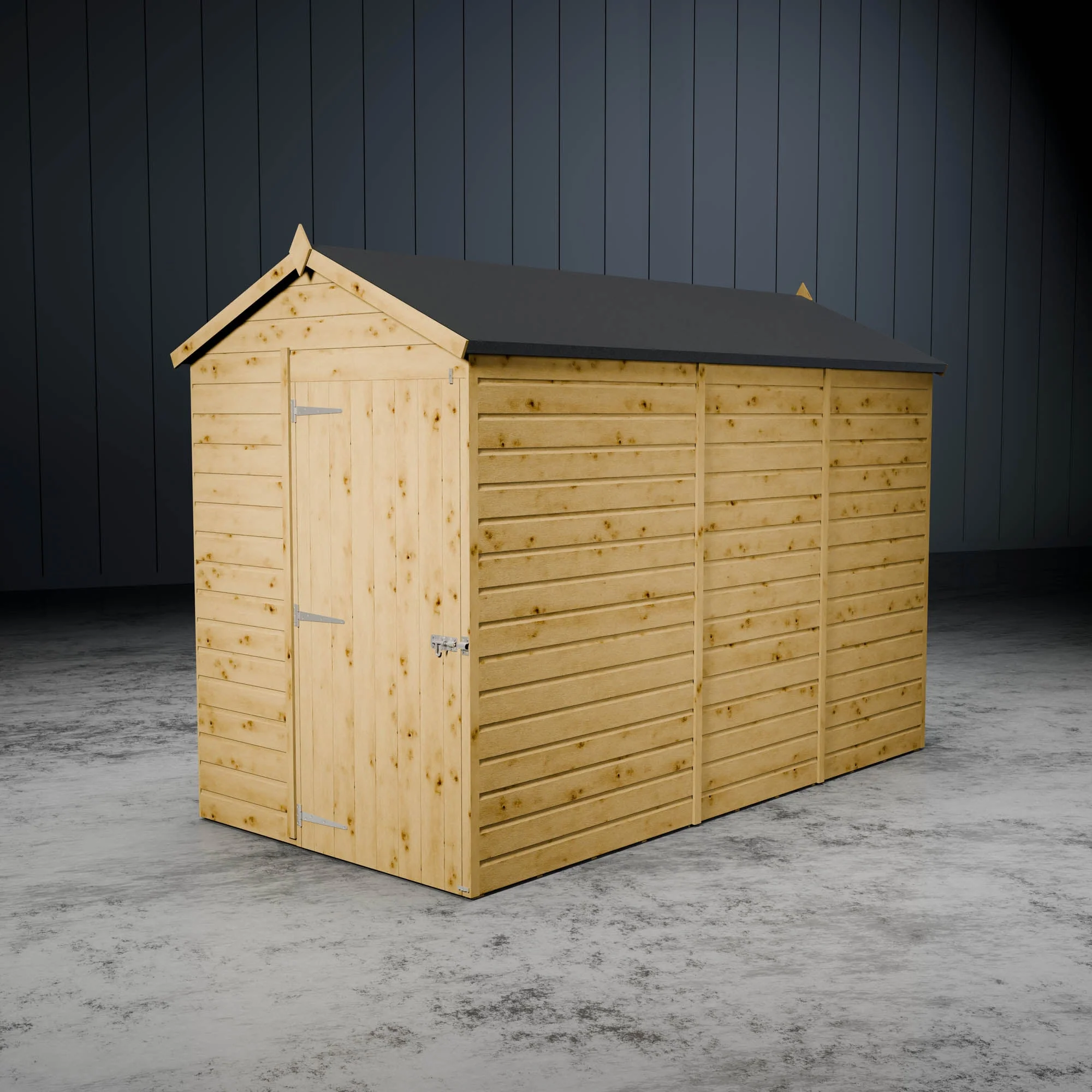 Modular Shiplap Apex Single Door Wooden Shed - Image 6
