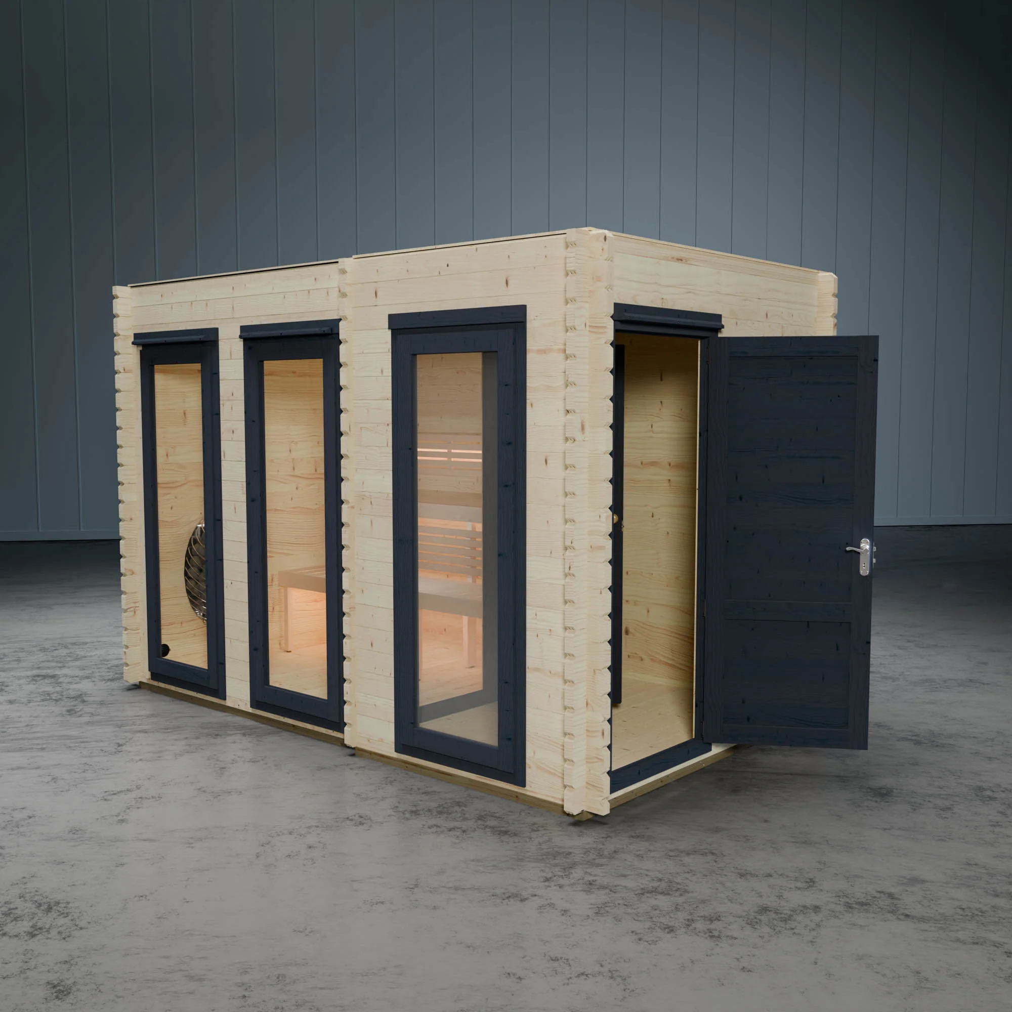Novi Outdoor Sauna With Changing Room - Image 3