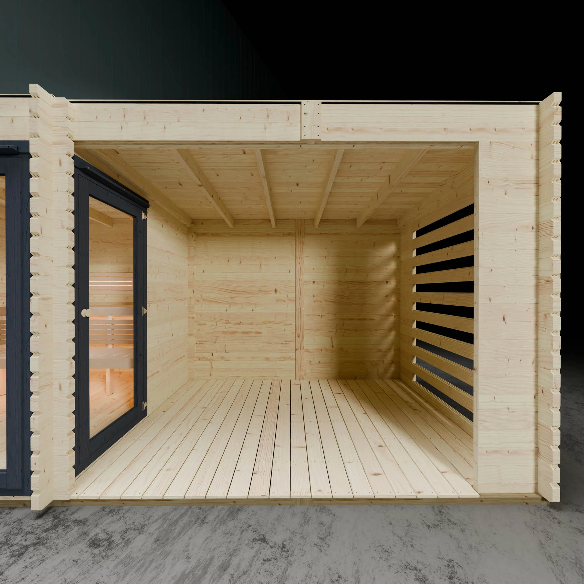 Novi Outdoor Sauna With Large Veranda - Image 4