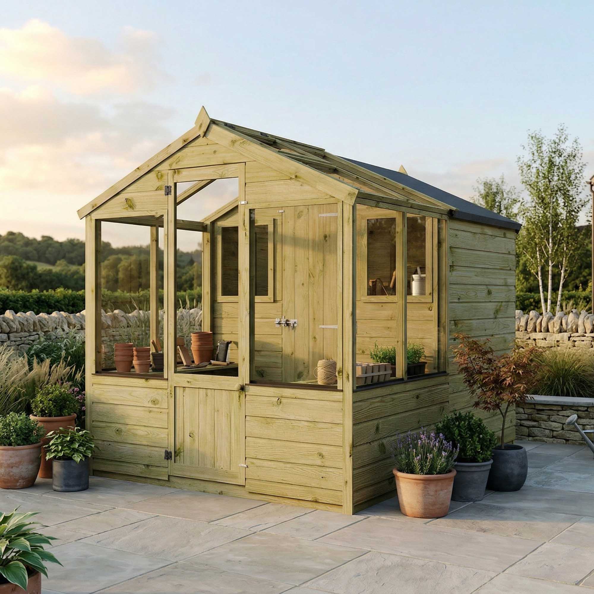 Shiplap Combi Greenhouse & Wooden Storage Shed - Image 3