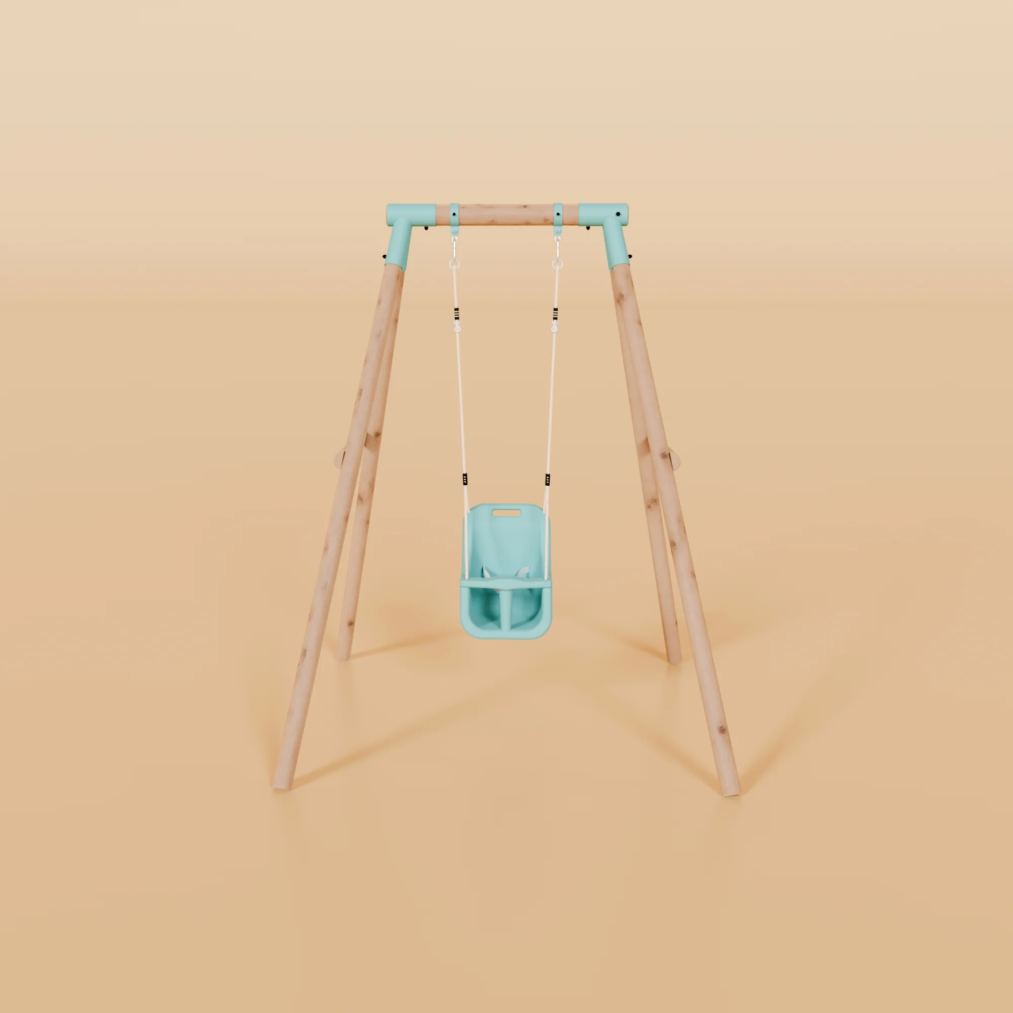 Single Wooden Baby Swing - Evergreen II - Image 3