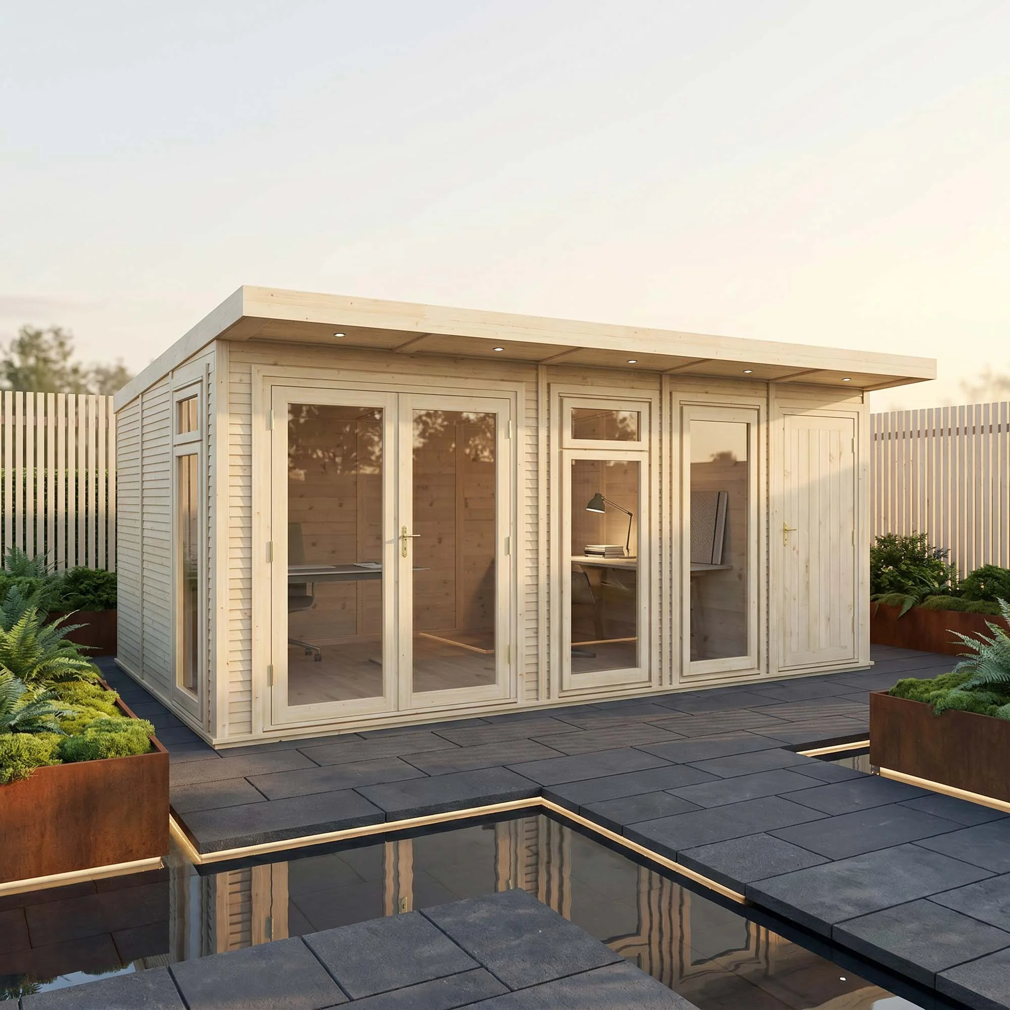 The Classic Insulated Garden Room with Side Shed - Image 3