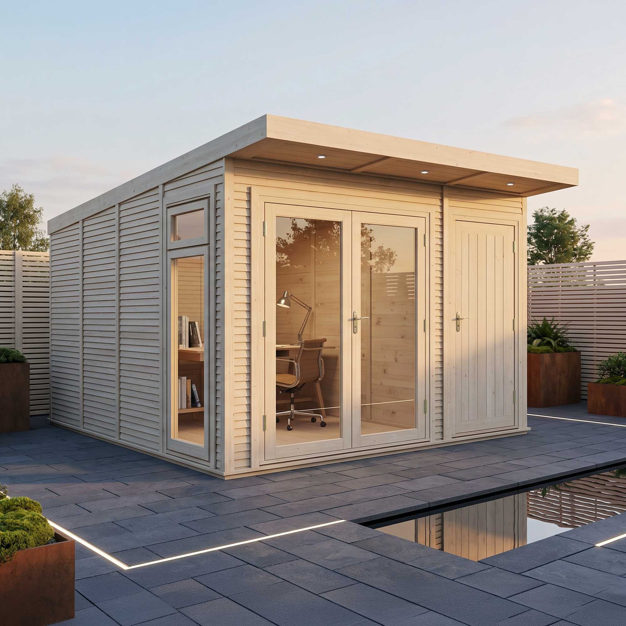 The Classic Insulated Garden Room with Side Shed - Image 4