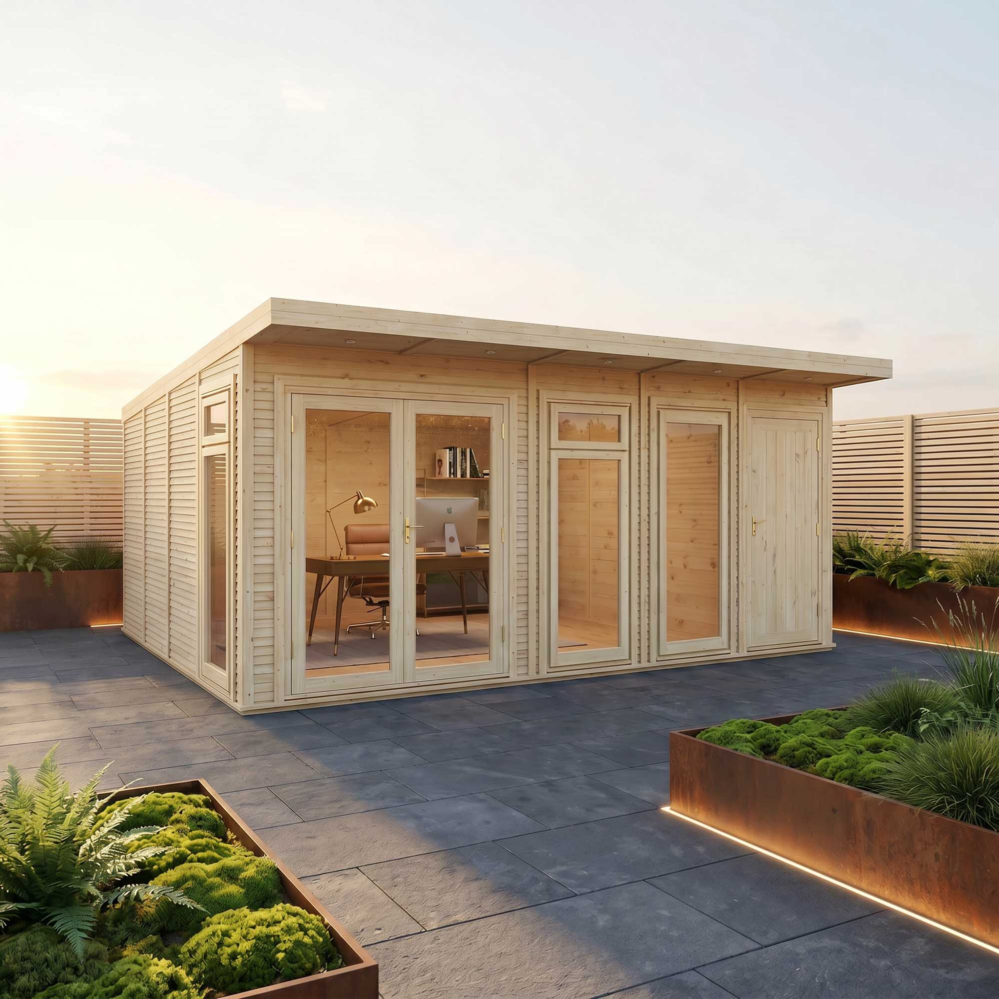 The Classic Insulated Garden Room with Side Shed - Image 8