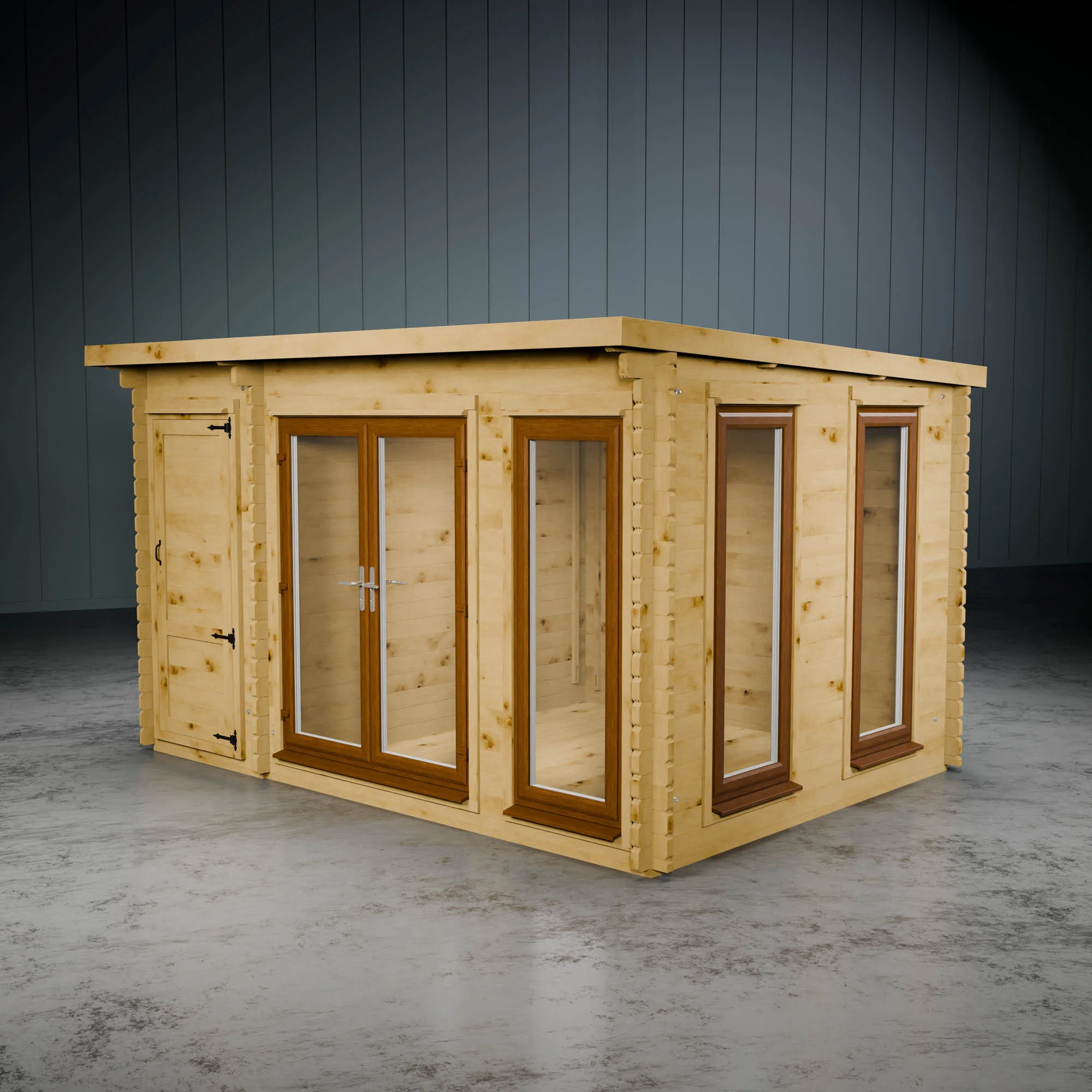The Wren Log Cabin with Side Shed - Image 3