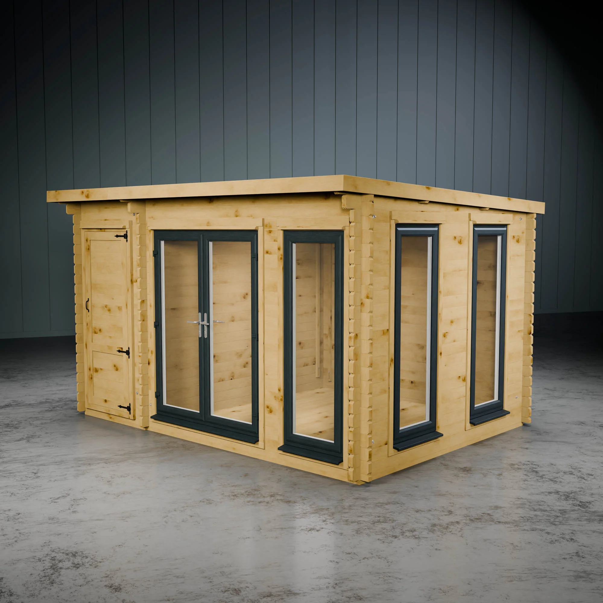The Wren Log Cabin with Side Shed - Image 4