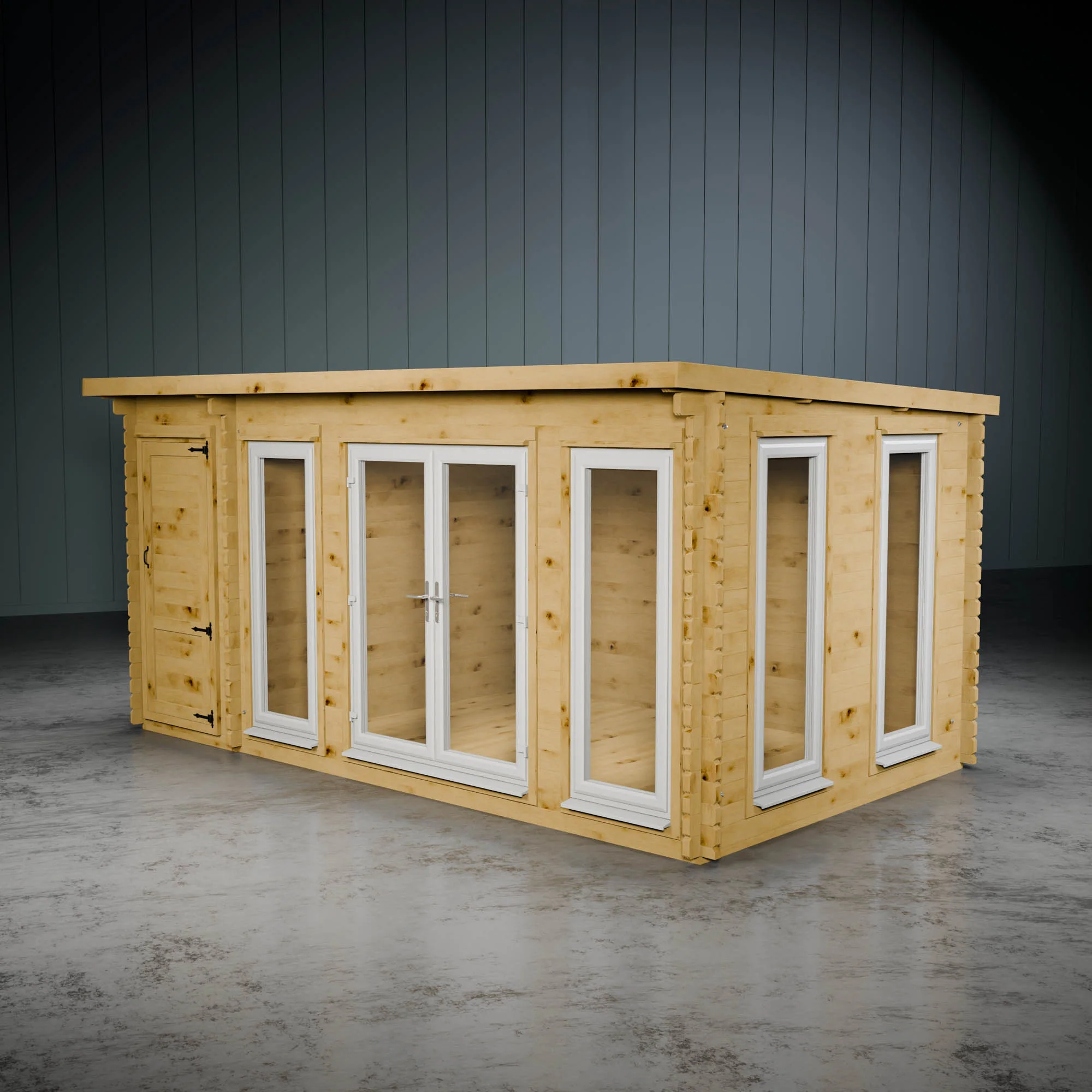 The Wren Log Cabin with Side Shed - Image 6
