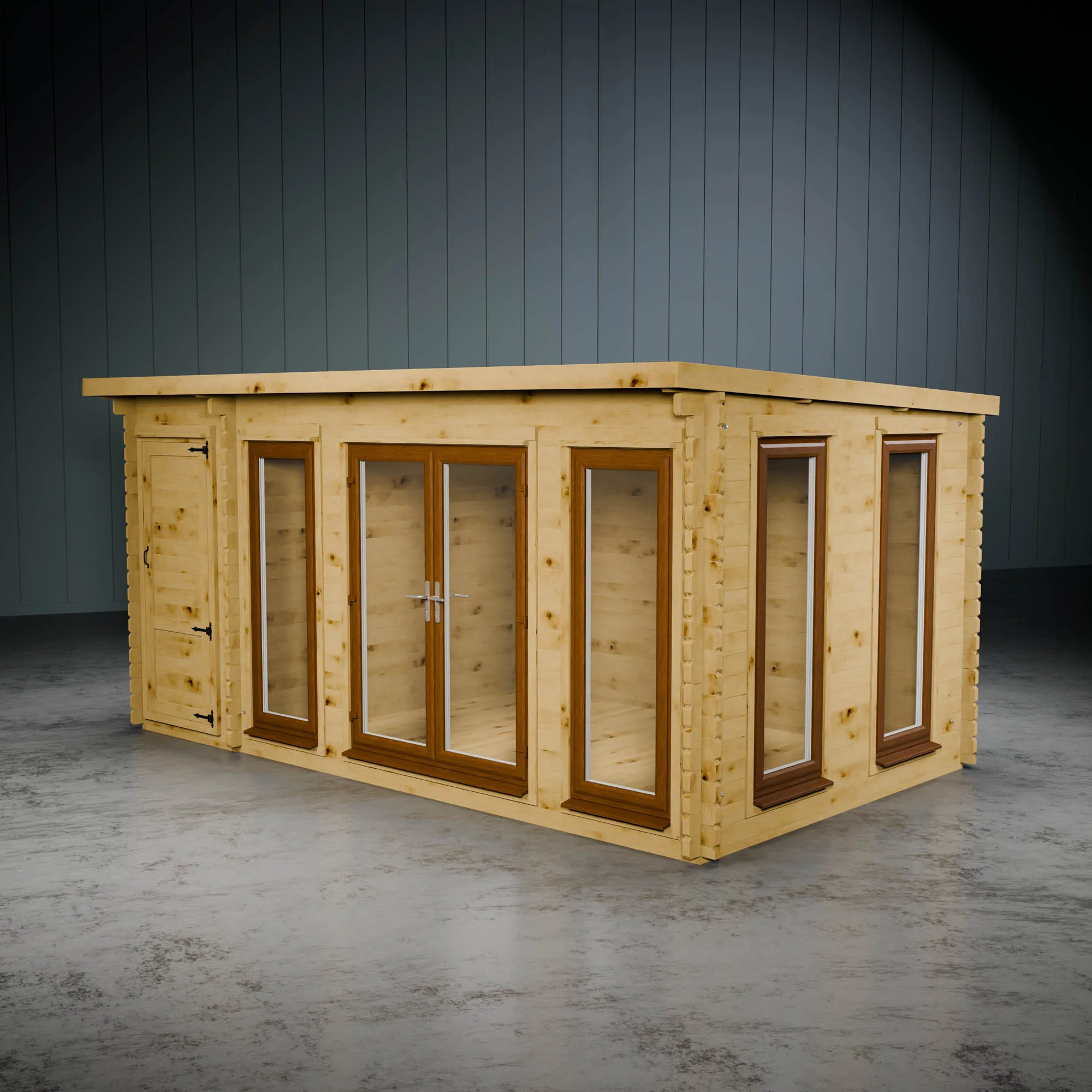 The Wren Log Cabin with Side Shed - Image 7