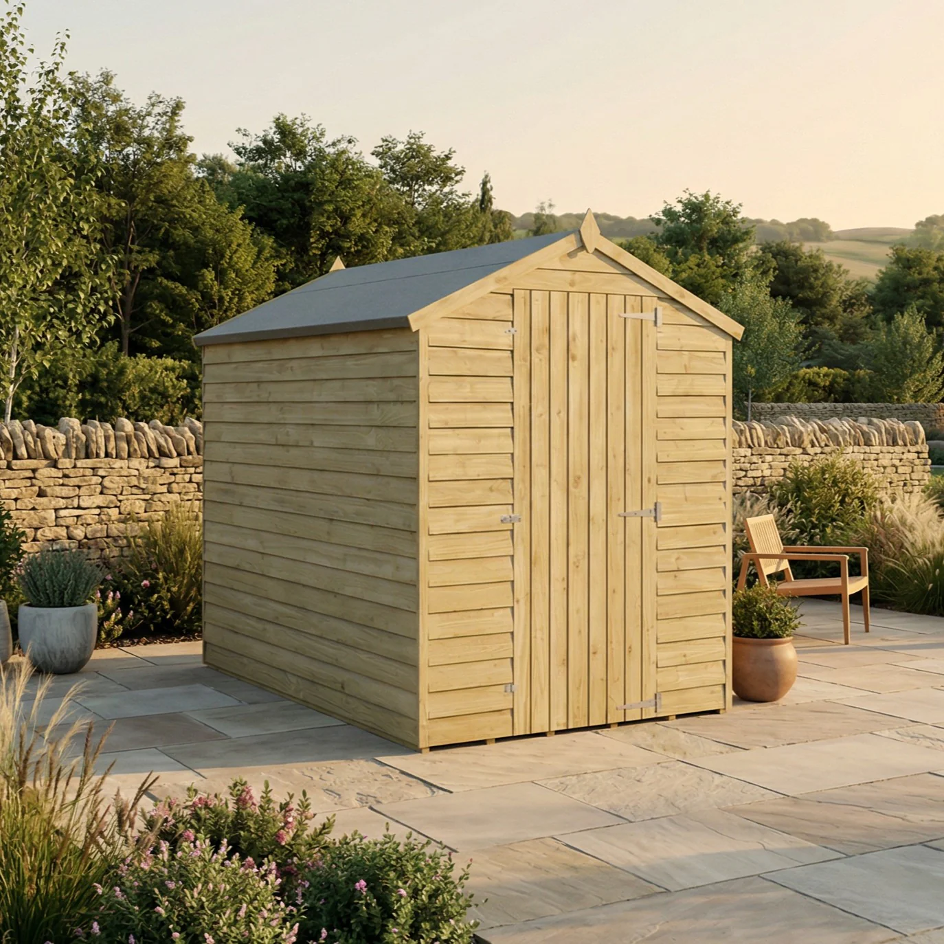 Value Overlap Single Door Apex Shed - Image 11