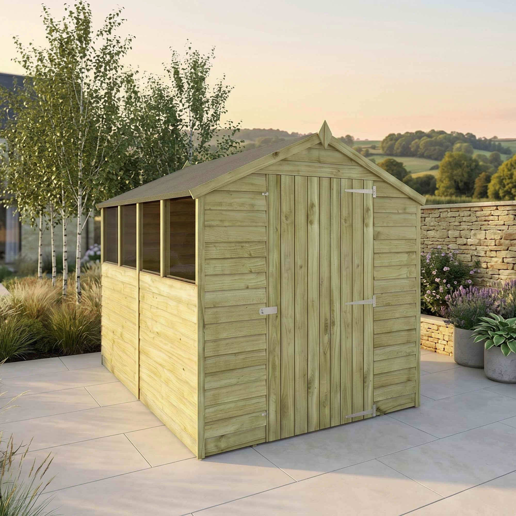 Value Overlap Single Door Apex Shed - Image 6