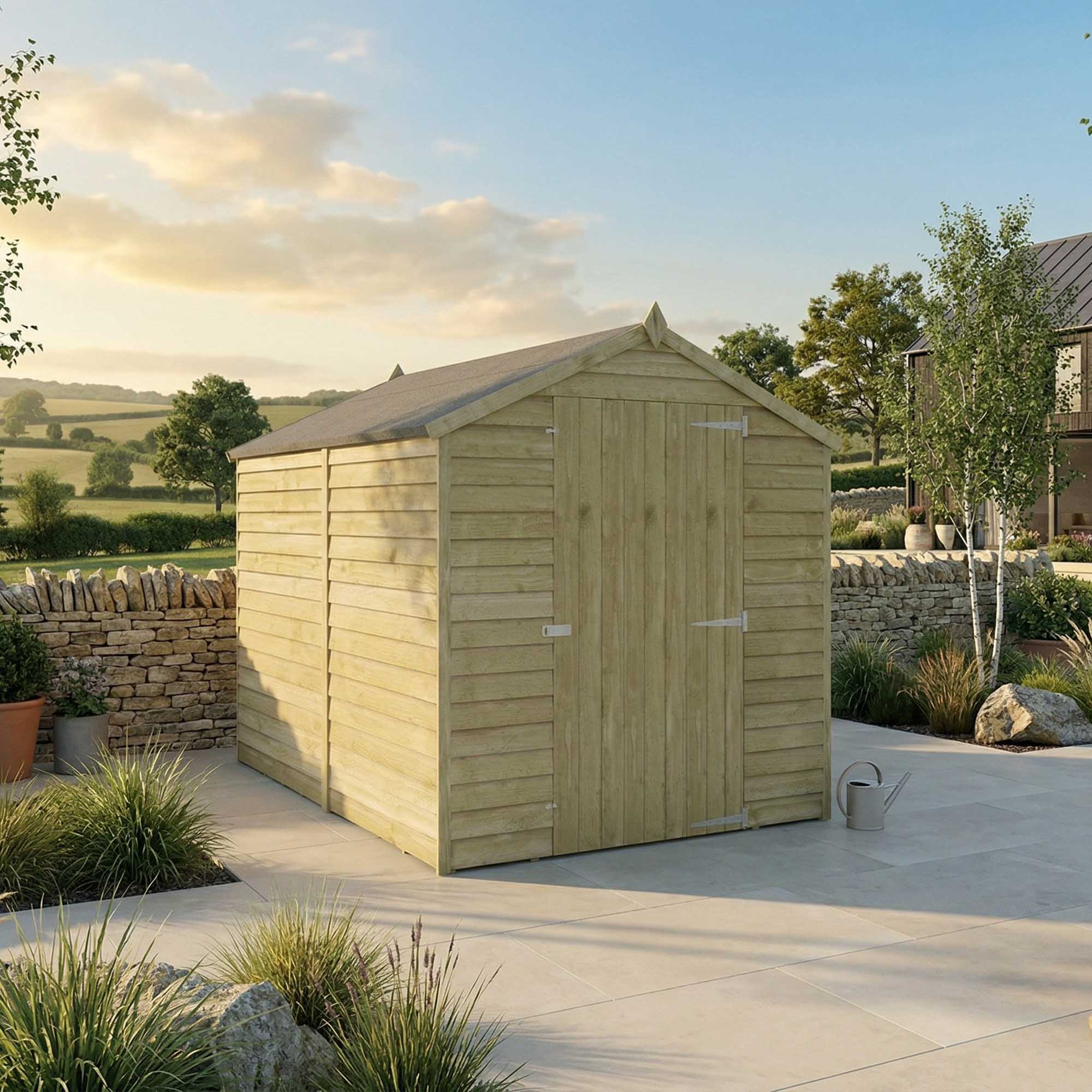 Value Overlap Single Door Apex Shed - Image 7