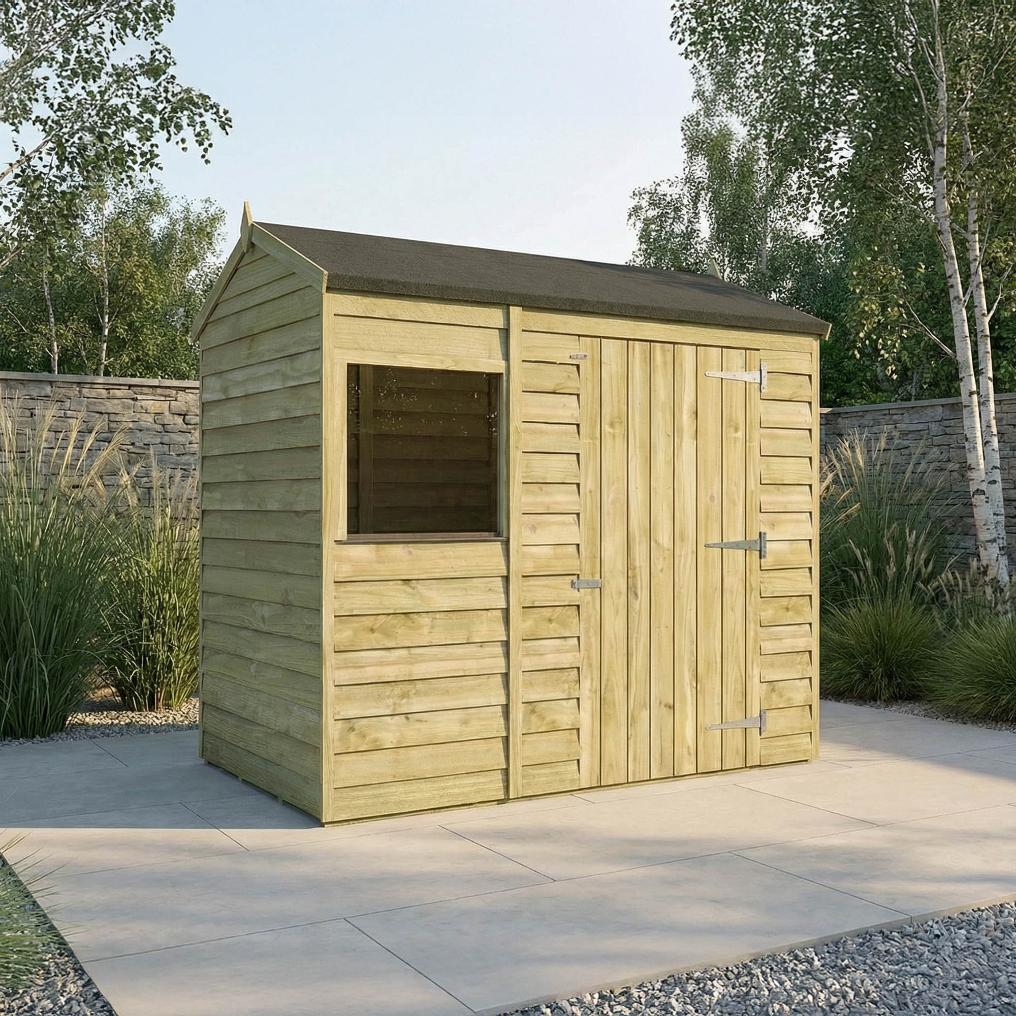 Value Overlap Single Door Apex Shed - Image 8