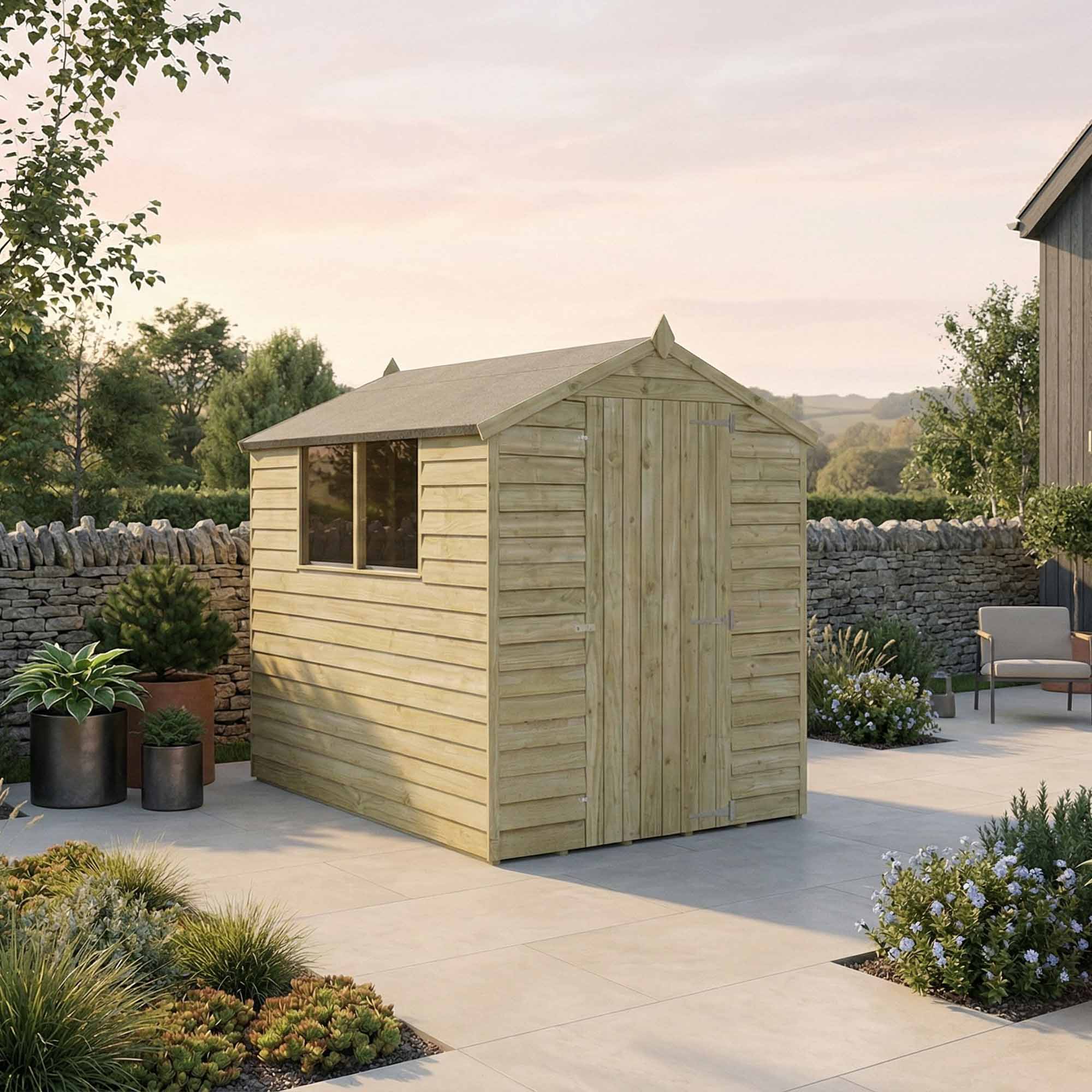 Value Overlap Single Door Apex Shed - Image 9