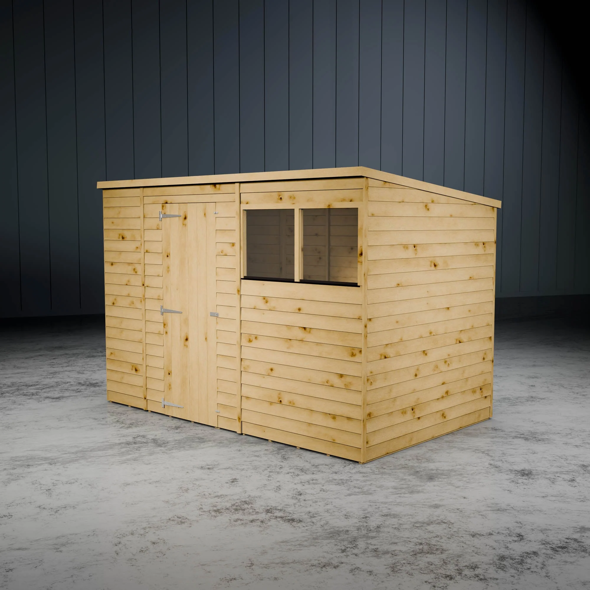 Value Overlap Single Door Pent Shed - Image 3